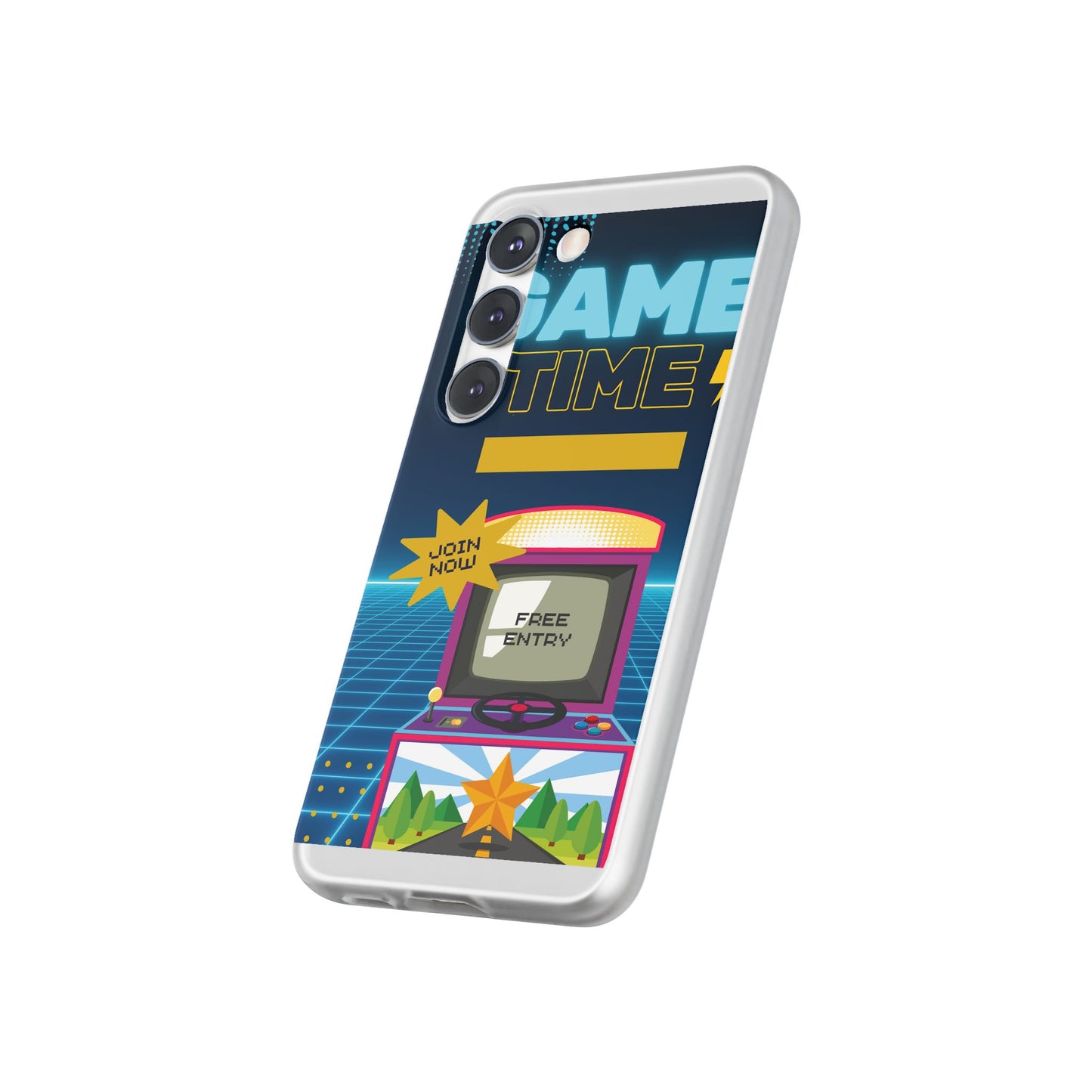 Retro Arcade Game Time Phone Case — 'Game Time' Flexi Phone Cover