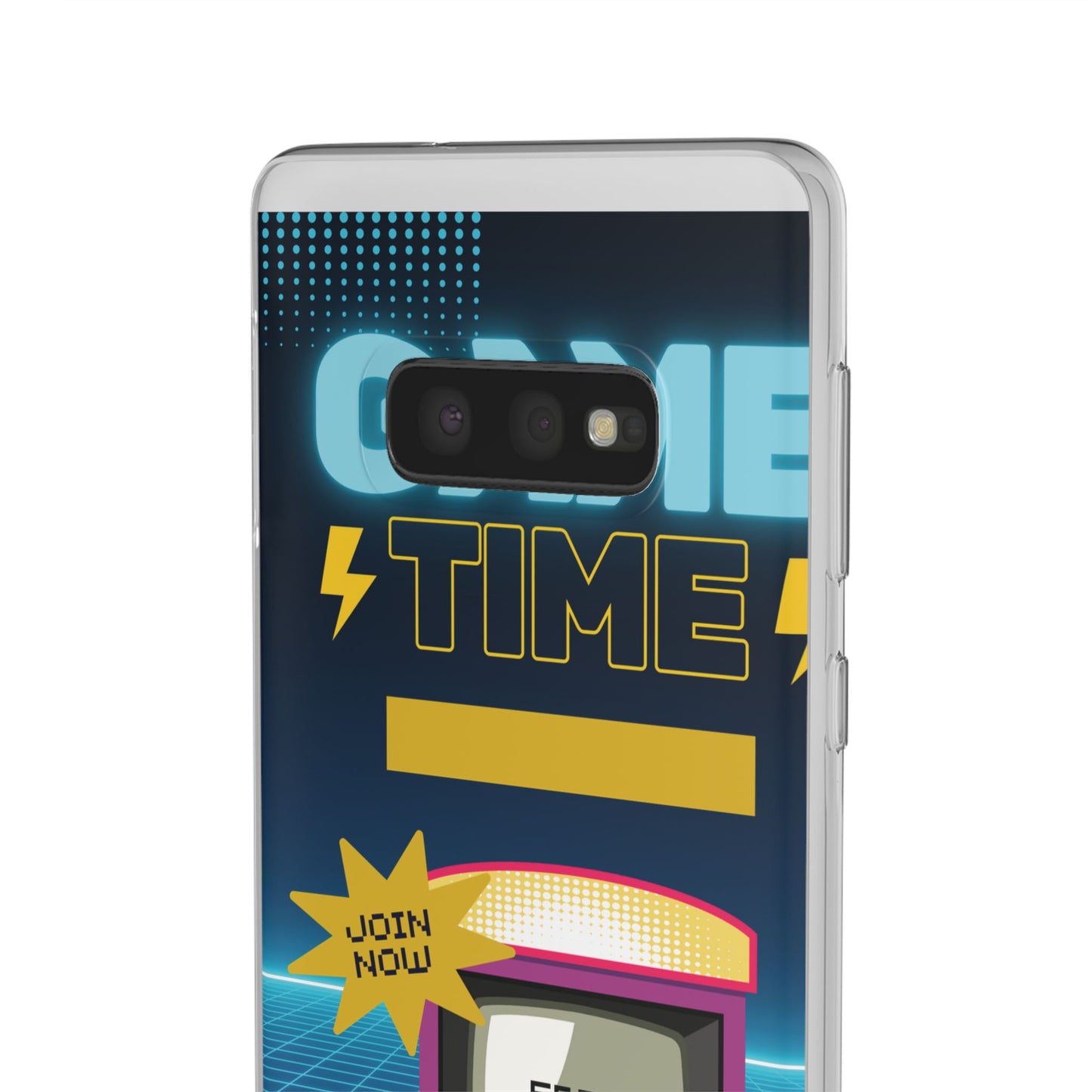 Retro Arcade Game Time Phone Case — 'Game Time' Flexi Phone Cover