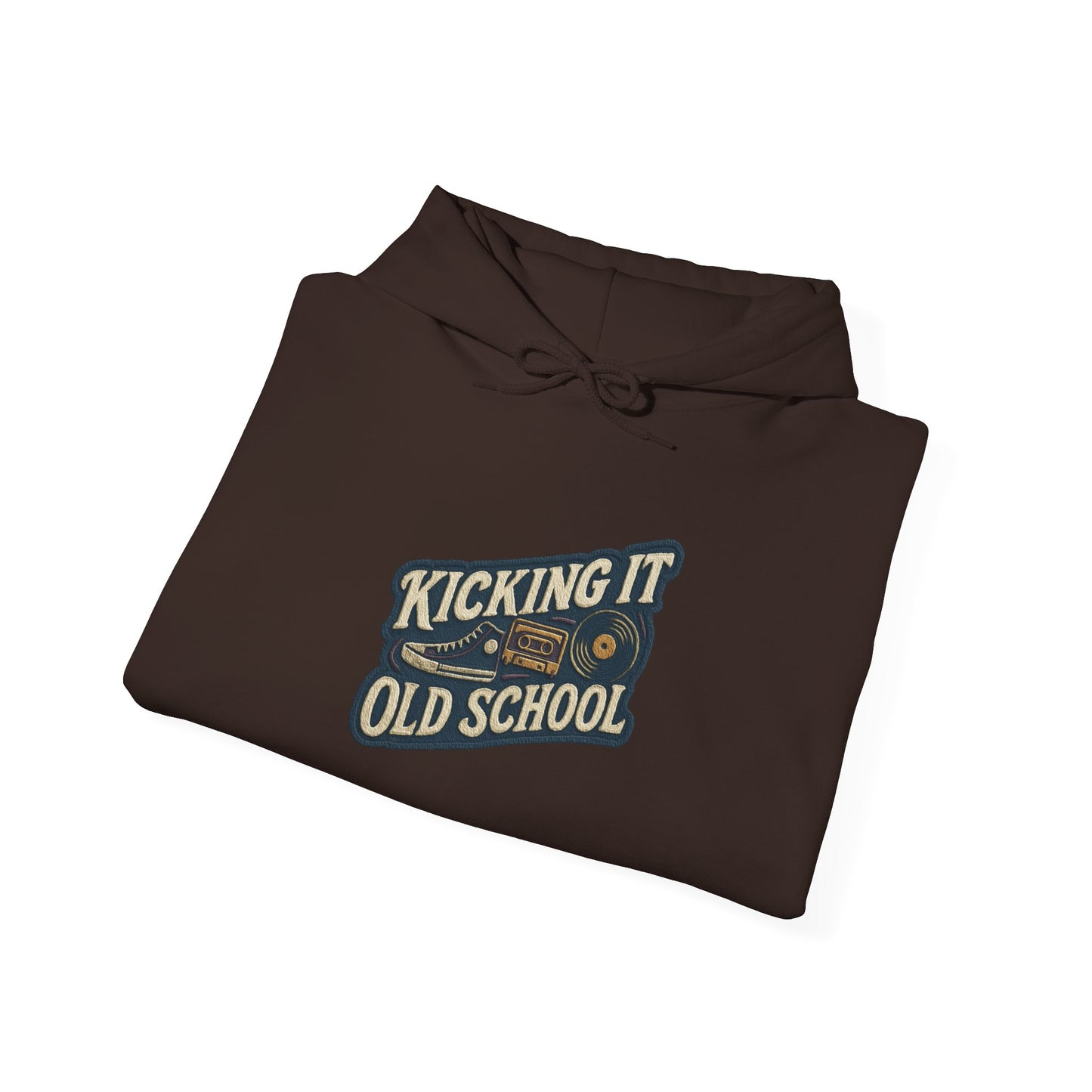 Old School Vibes Hoodie - "Kicking It Old School" Retro Graphic Sweatshirt