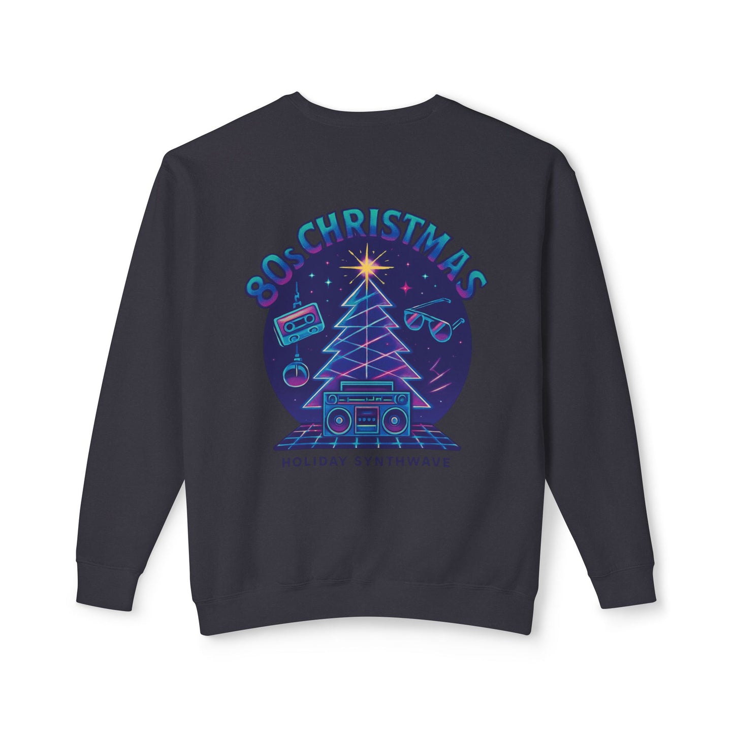 Retro 80s Christmas Sweatshirt – Synthwave Santa Thumbs Up
