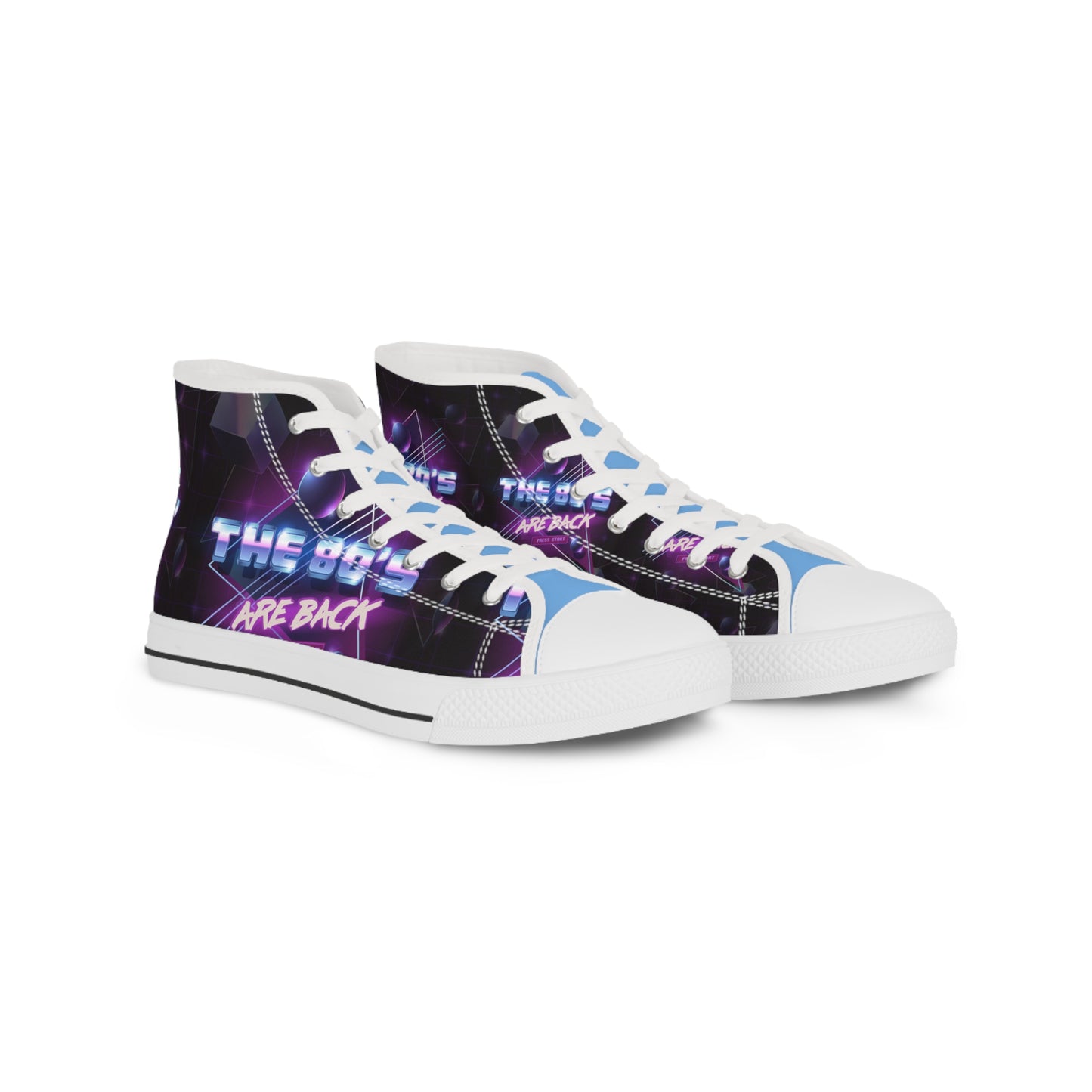 Retro Vibe High Top Sneakers - "The Boys Are Back" Design