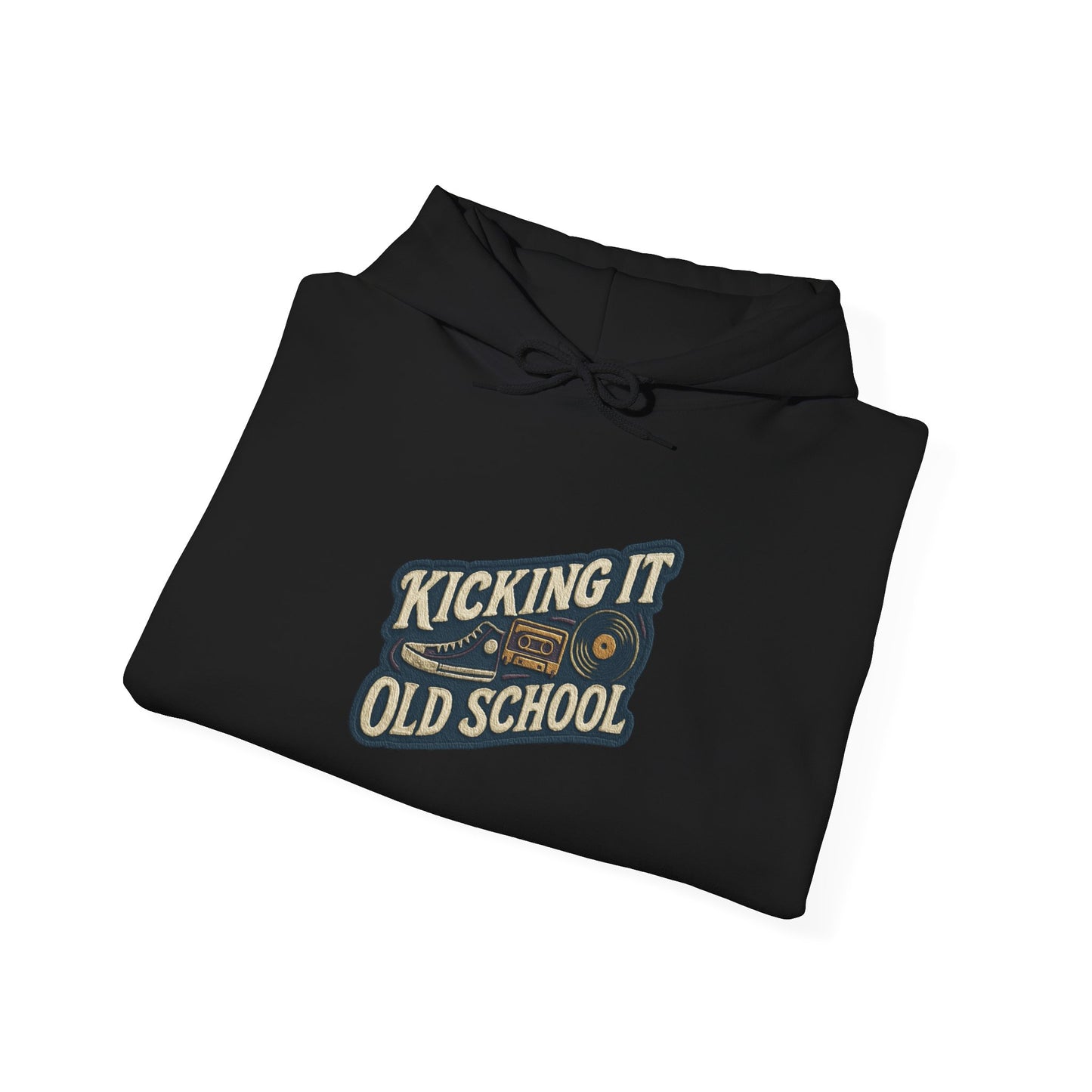 Old School Vibes Hoodie - "Kicking It Old School" Retro Graphic Sweatshirt