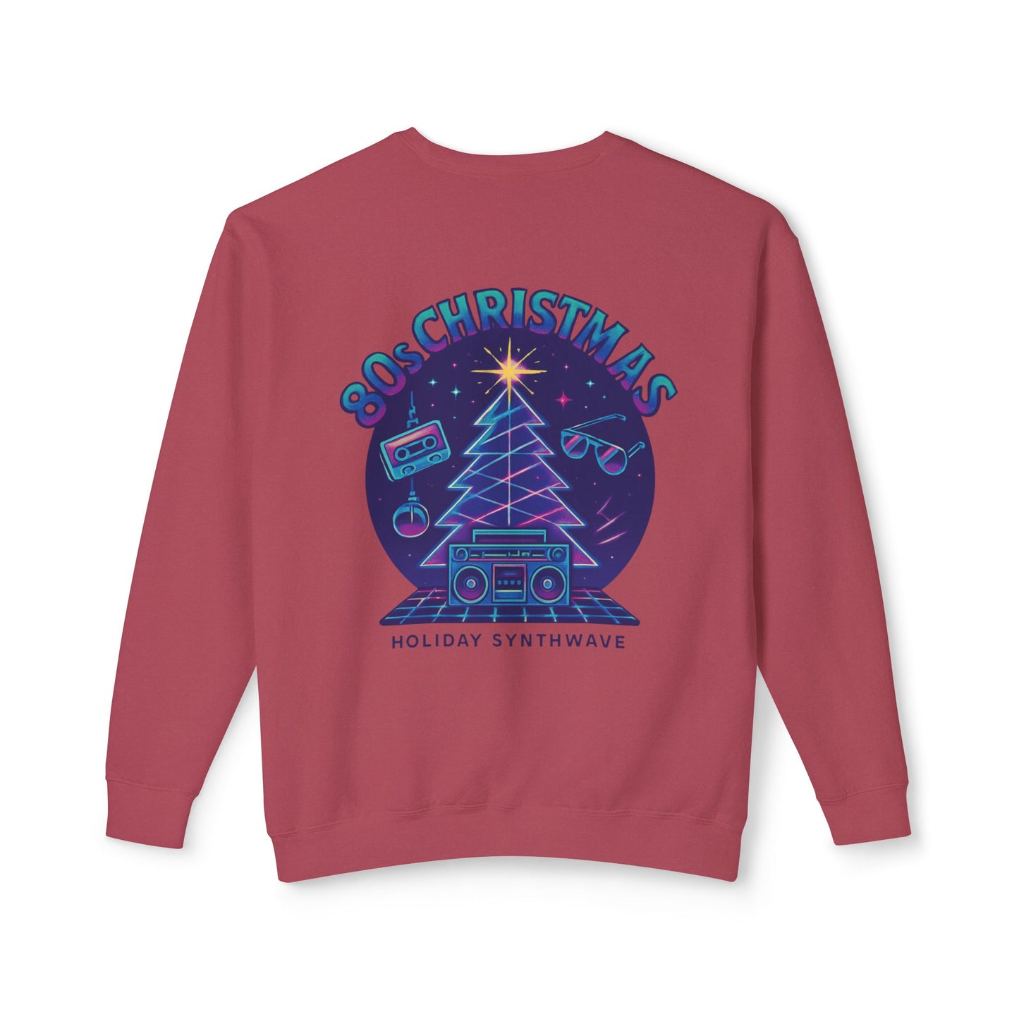 Retro 80s Christmas Sweatshirt – Synthwave Santa Thumbs Up