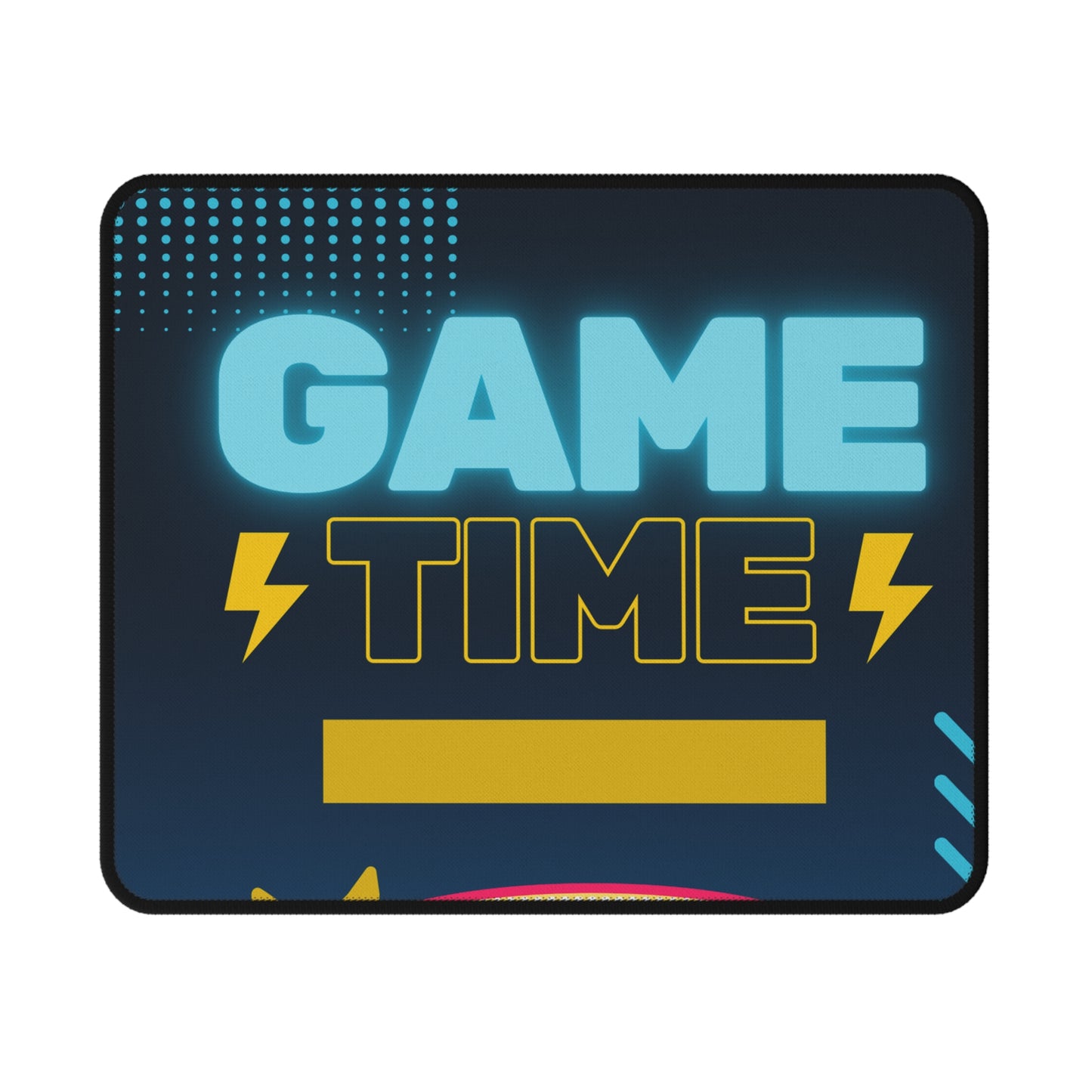 Game Time Non-Slip Gaming Mouse Pad — Neon Lightning Design