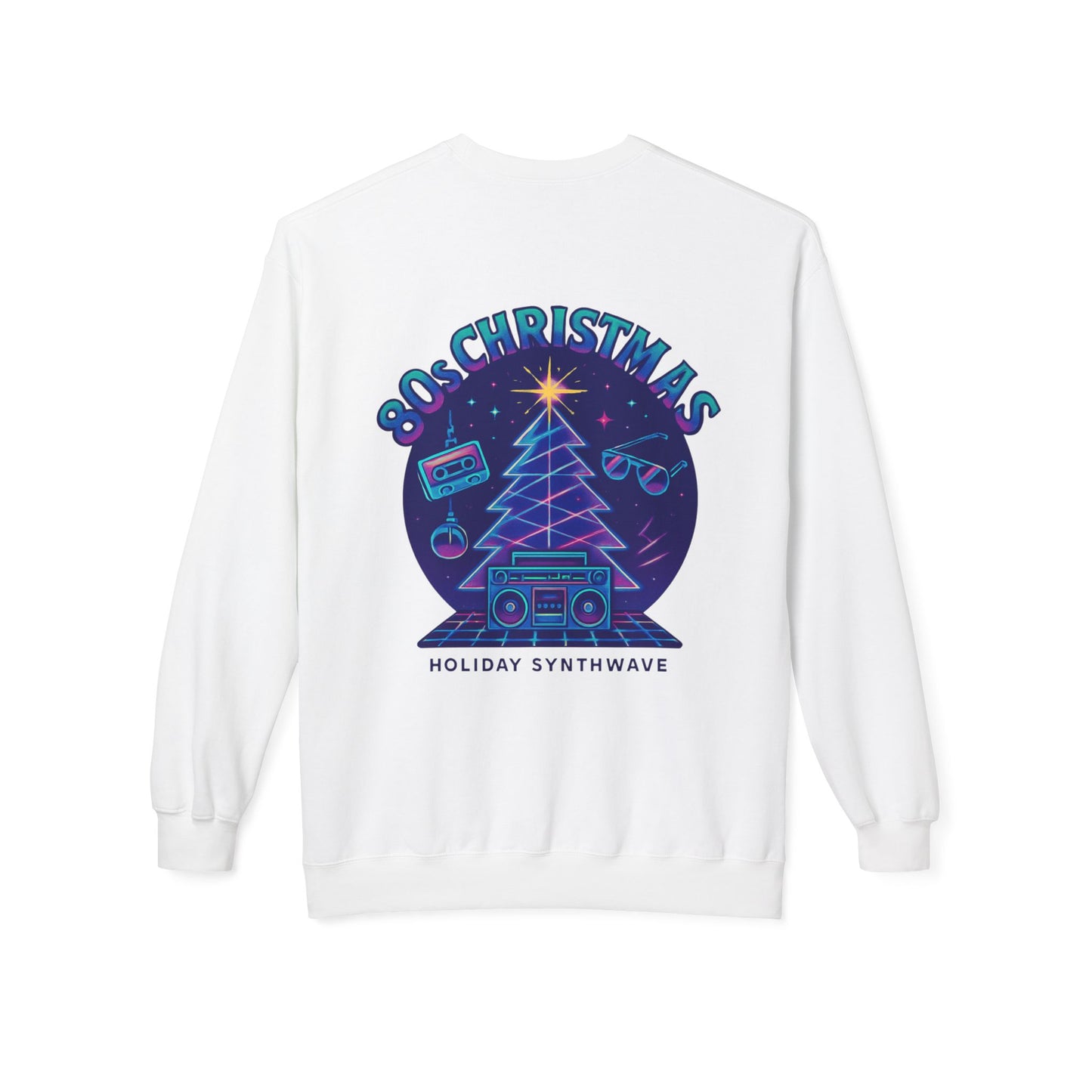 Retro 80s Christmas Sweatshirt – Holiday Synthwave Snowman Crewneck