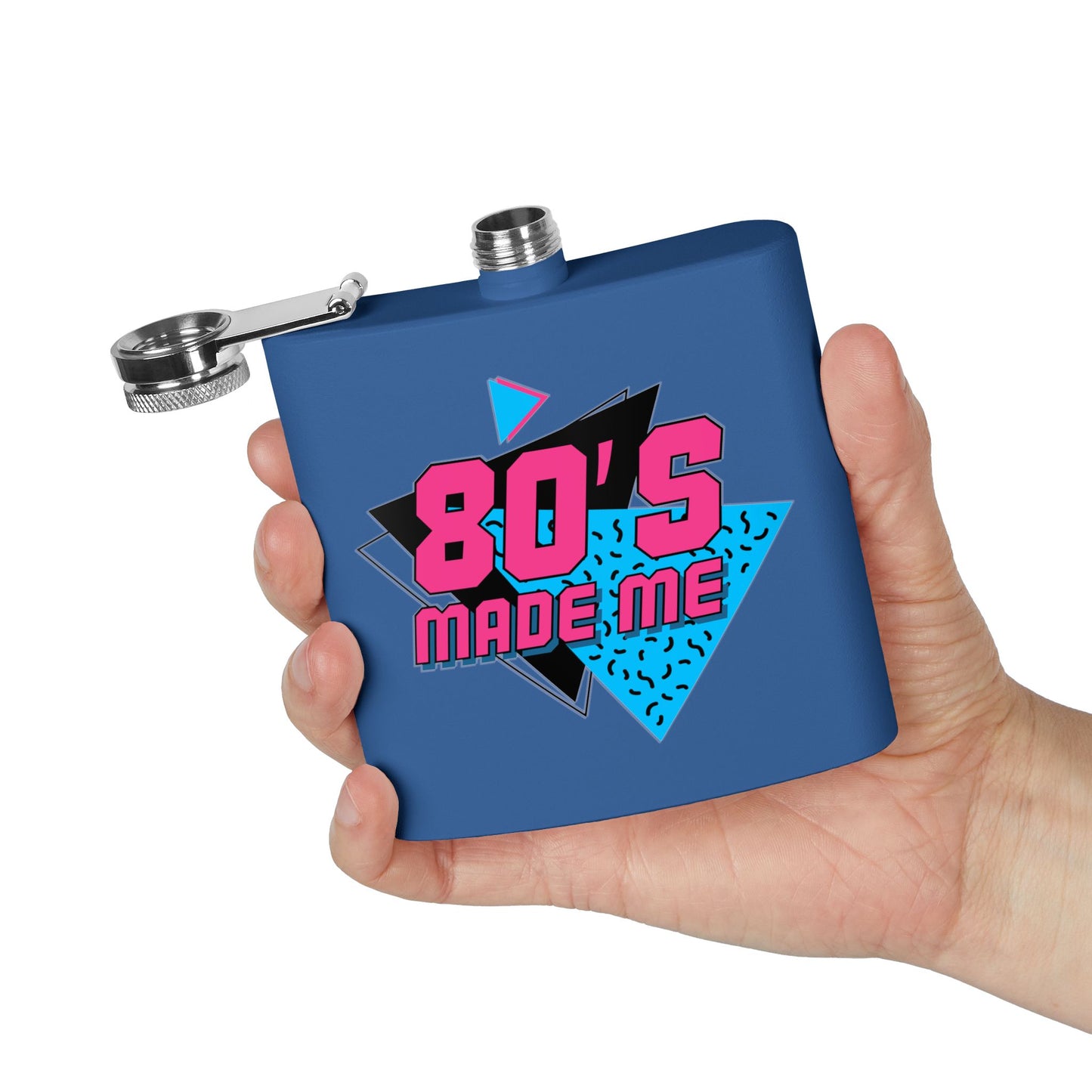 Retro 80's Flask - 6oz Stainless Steel Drinkware