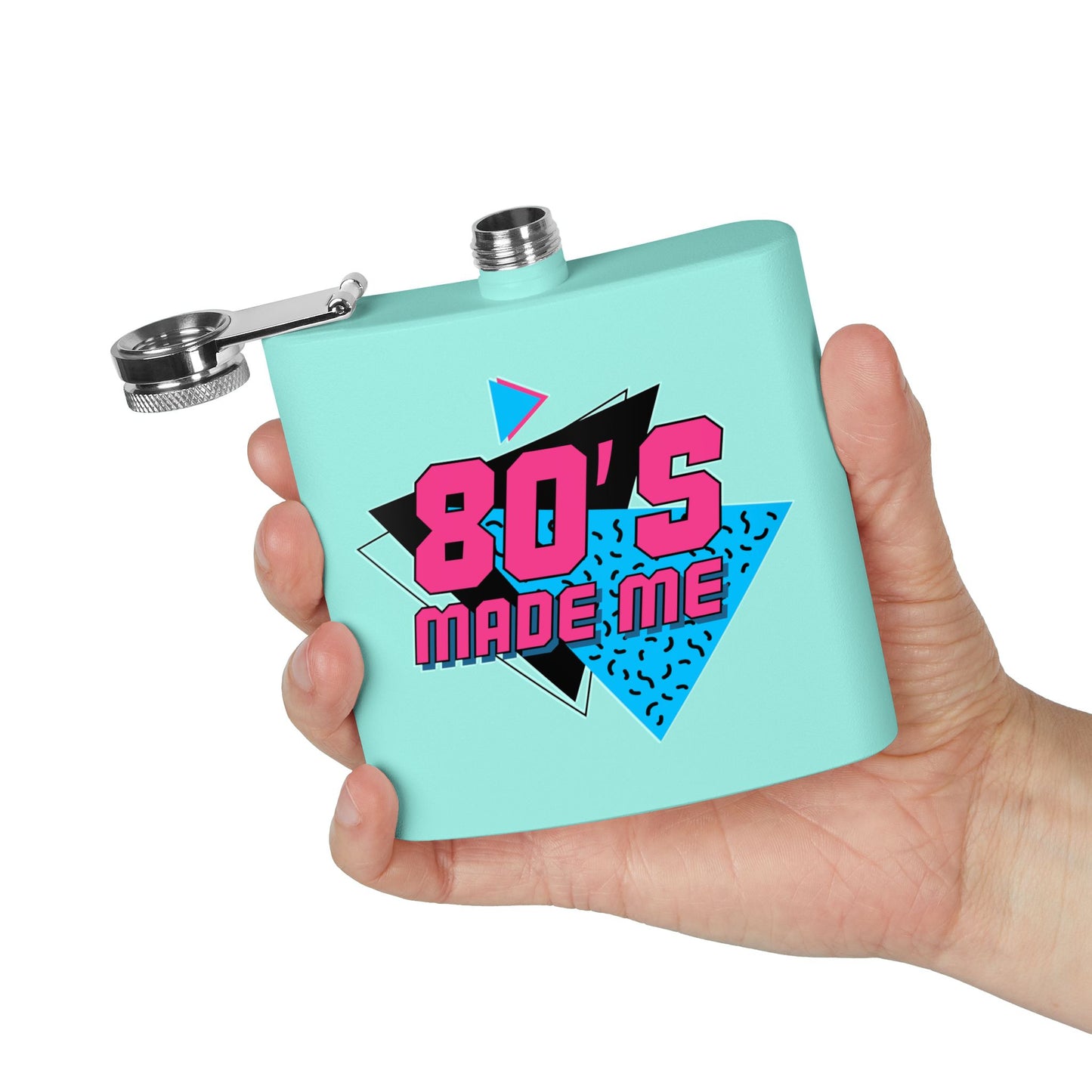 Retro 80's Flask - 6oz Stainless Steel Drinkware
