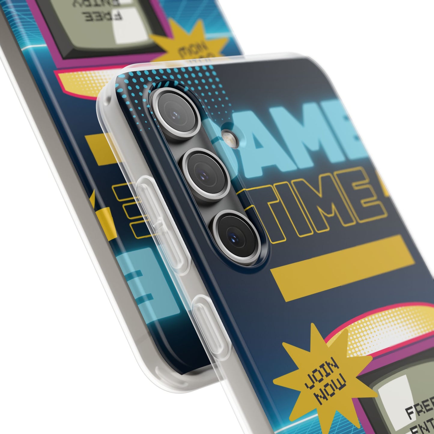 Retro Arcade Game Time Phone Case — 'Game Time' Flexi Phone Cover