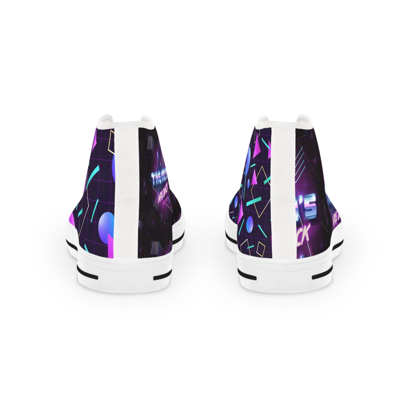 Retro Vibe High Top Sneakers - "The Boys Are Back" Design