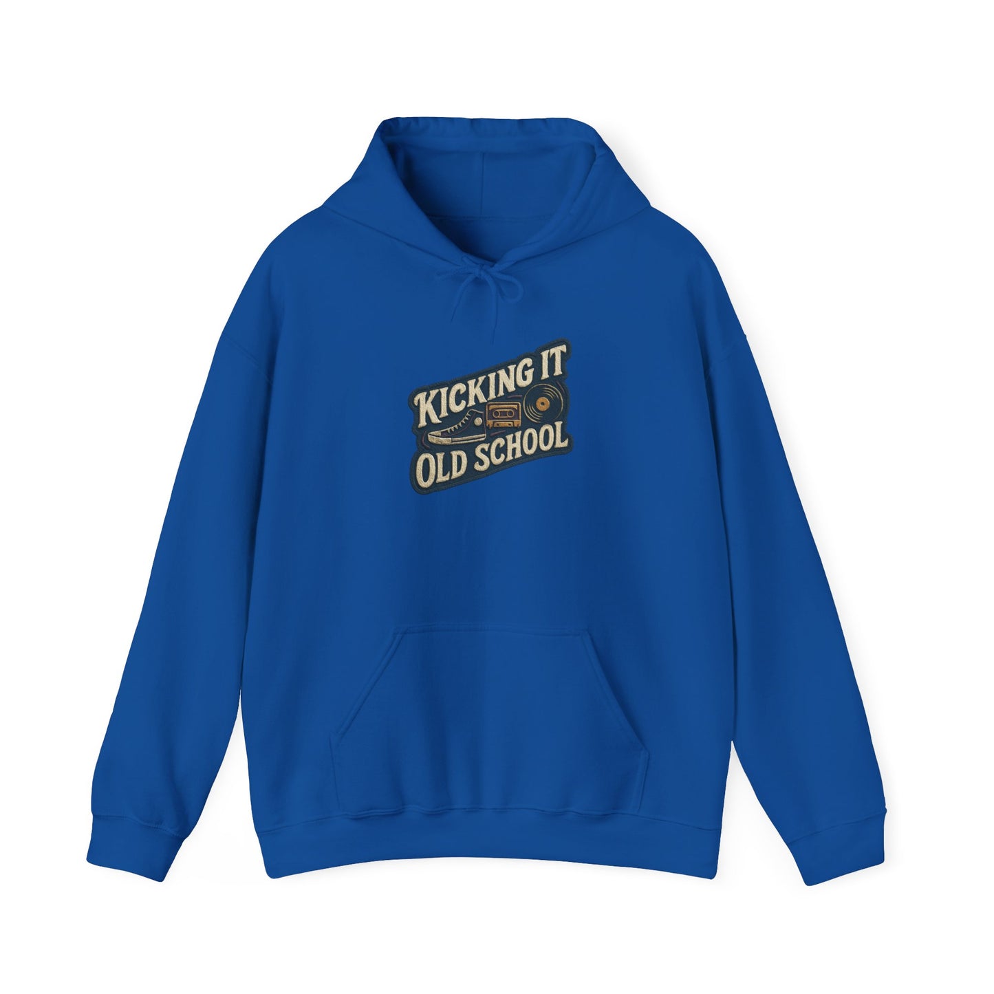 Old School Vibes Hoodie - "Kicking It Old School" Retro Graphic Sweatshirt