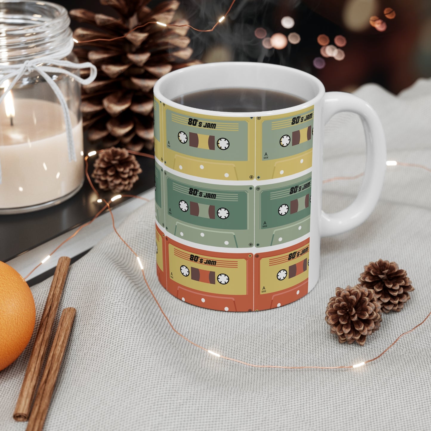 Retro Cassette Tape Coffee Mug — 11oz & 15oz Vintage 80s Music Design