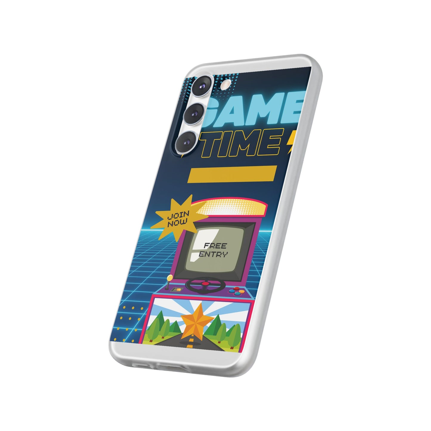 Retro Arcade Game Time Phone Case — 'Game Time' Flexi Phone Cover
