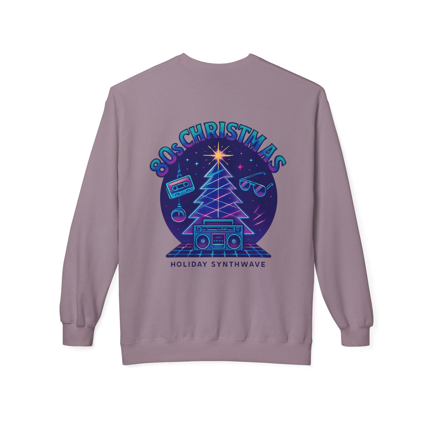 Retro 80s Christmas Sweatshirt – Holiday Synthwave Snowman Crewneck