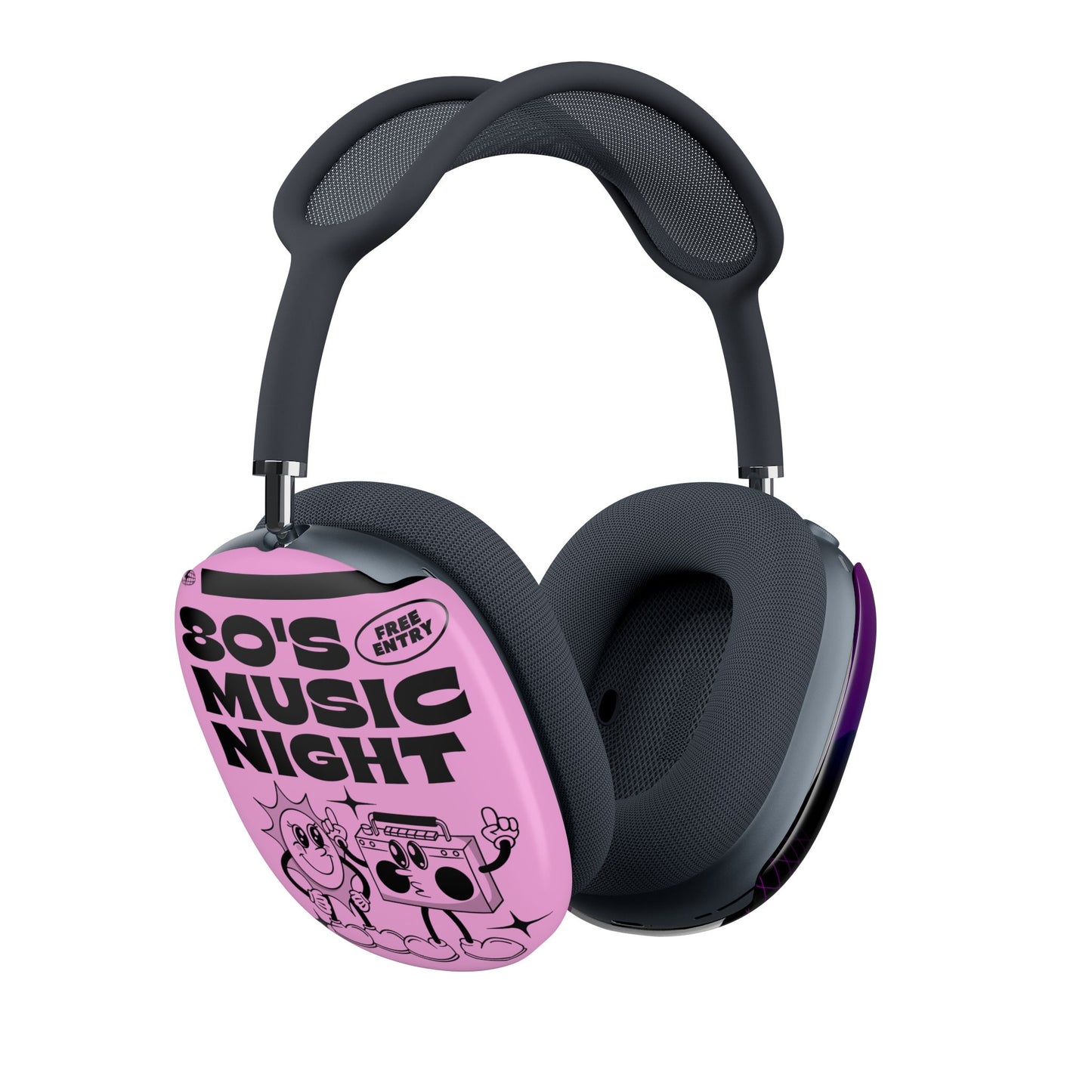 80s Music AirPod Max Case — Retro Neon 'Thanks for 80s' Design