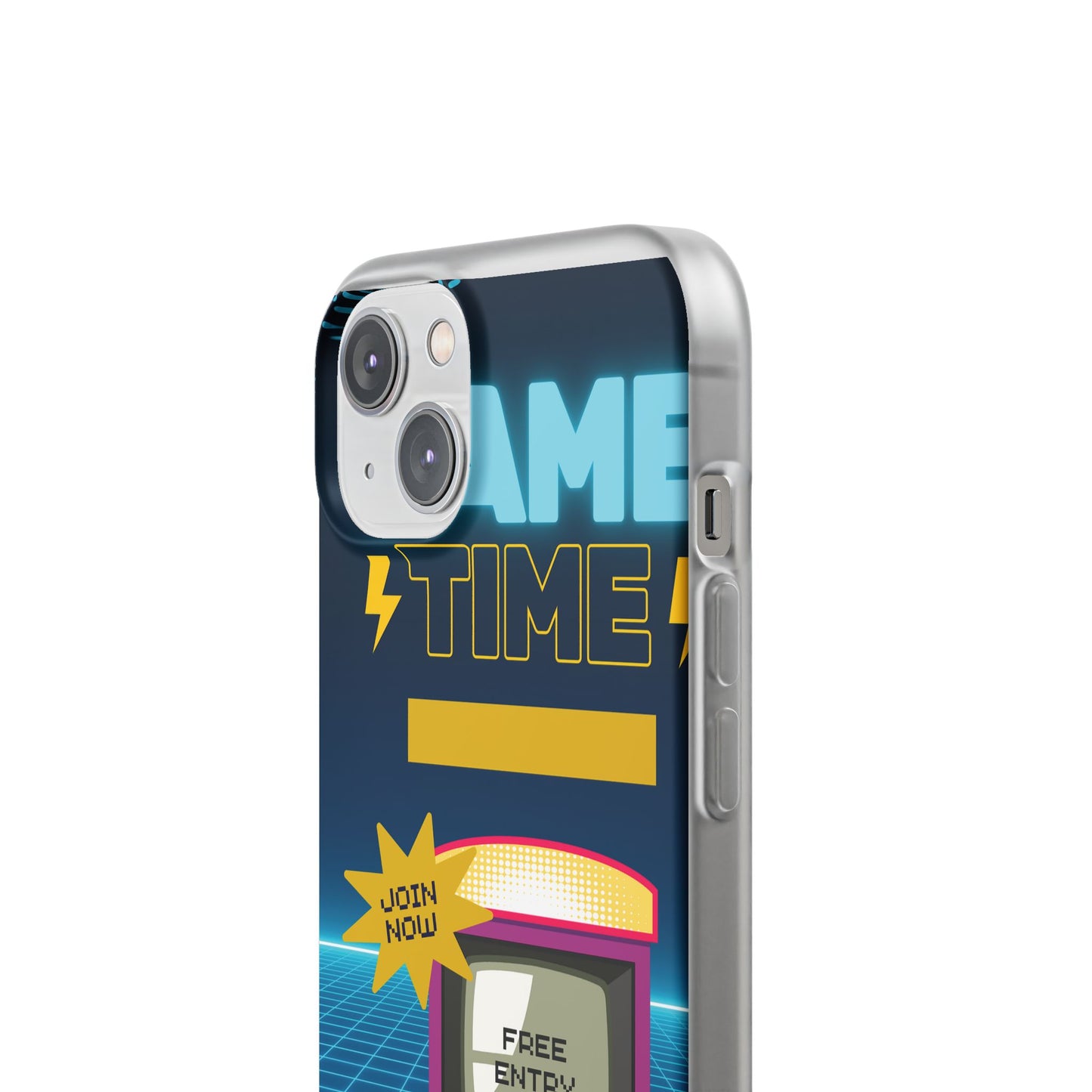 Retro Arcade Game Time Phone Case — 'Game Time' Flexi Phone Cover