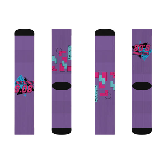 80's Retro Sublimation Socks - Fun and Funky Apparel for Nostalgic Vibes