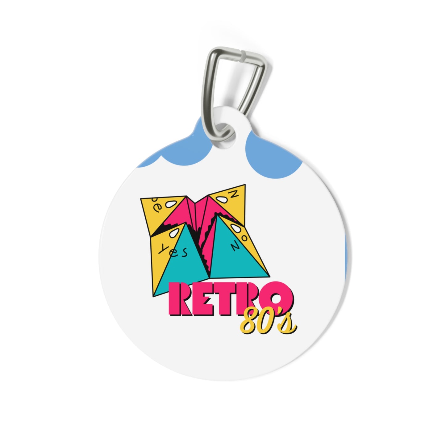 Pet Tag — Retro 80s 'Stay Pawsitive' Dog ID Charm