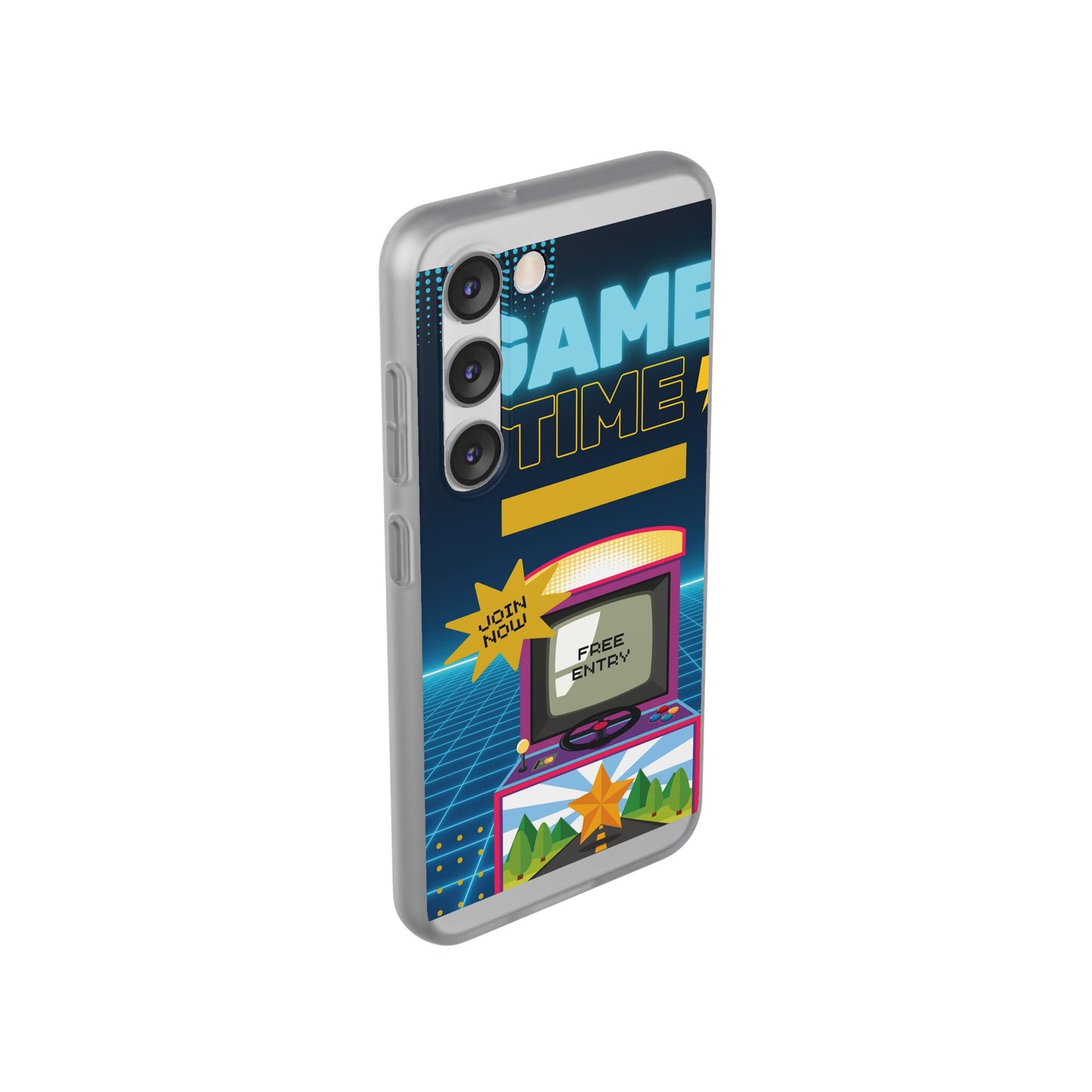 Retro Arcade Game Time Phone Case — 'Game Time' Flexi Phone Cover