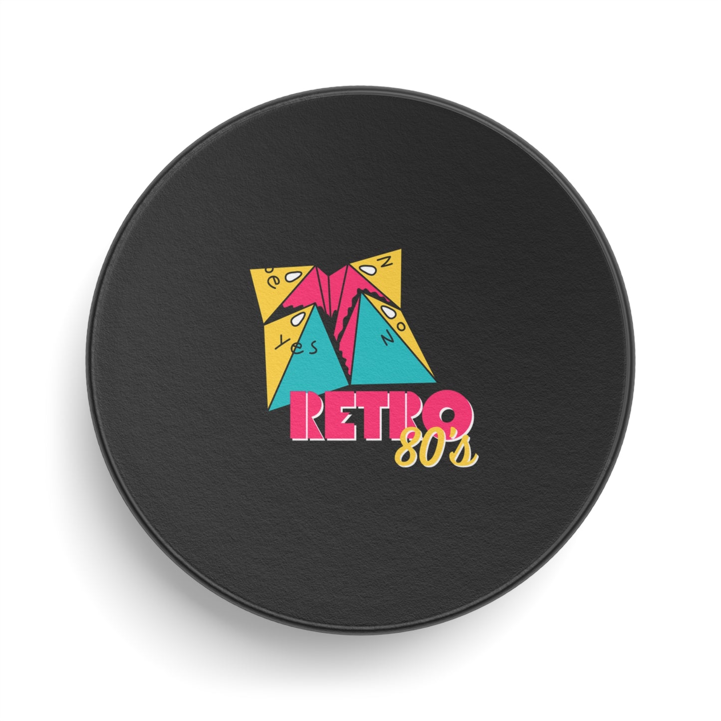 Retro 80s Hockey Puck — Neon Vintage Skate Rink Logo