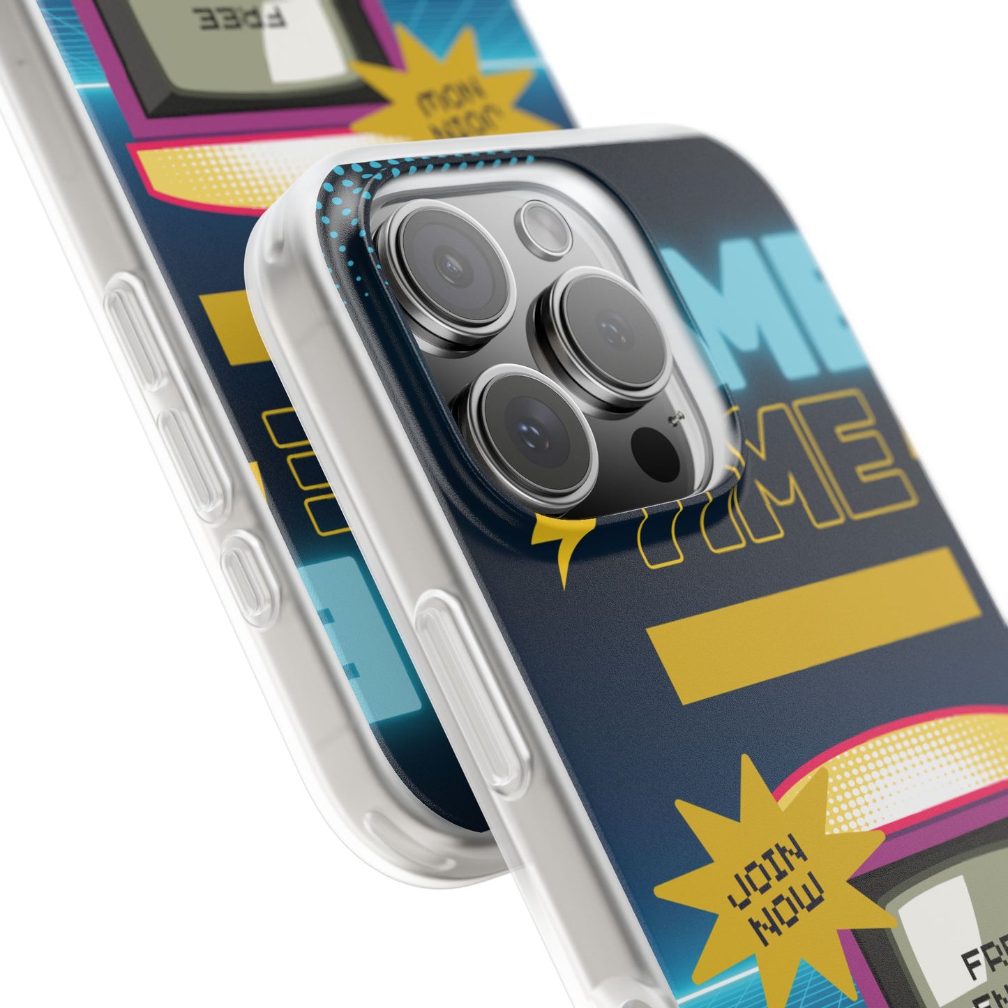 Retro Arcade Game Time Phone Case — 'Game Time' Flexi Phone Cover