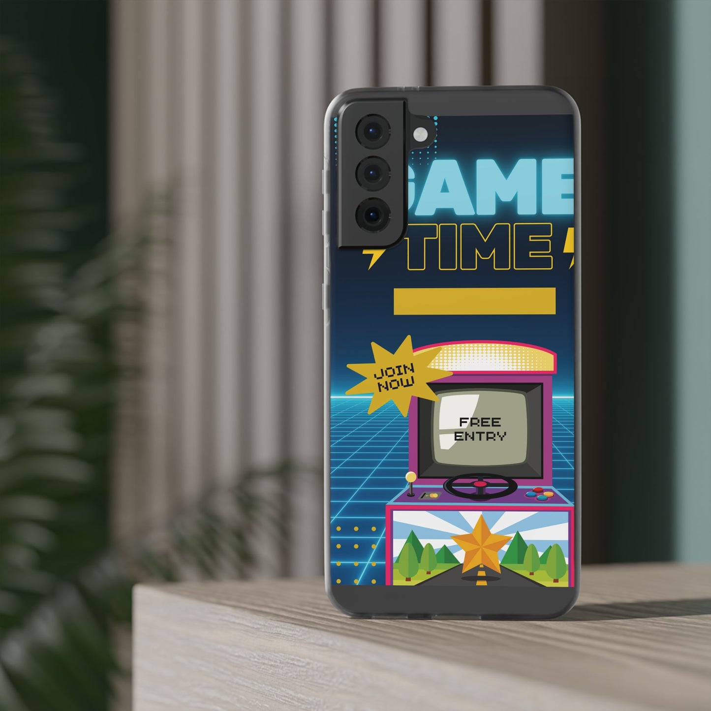 Retro Arcade Game Time Phone Case — 'Game Time' Flexi Phone Cover