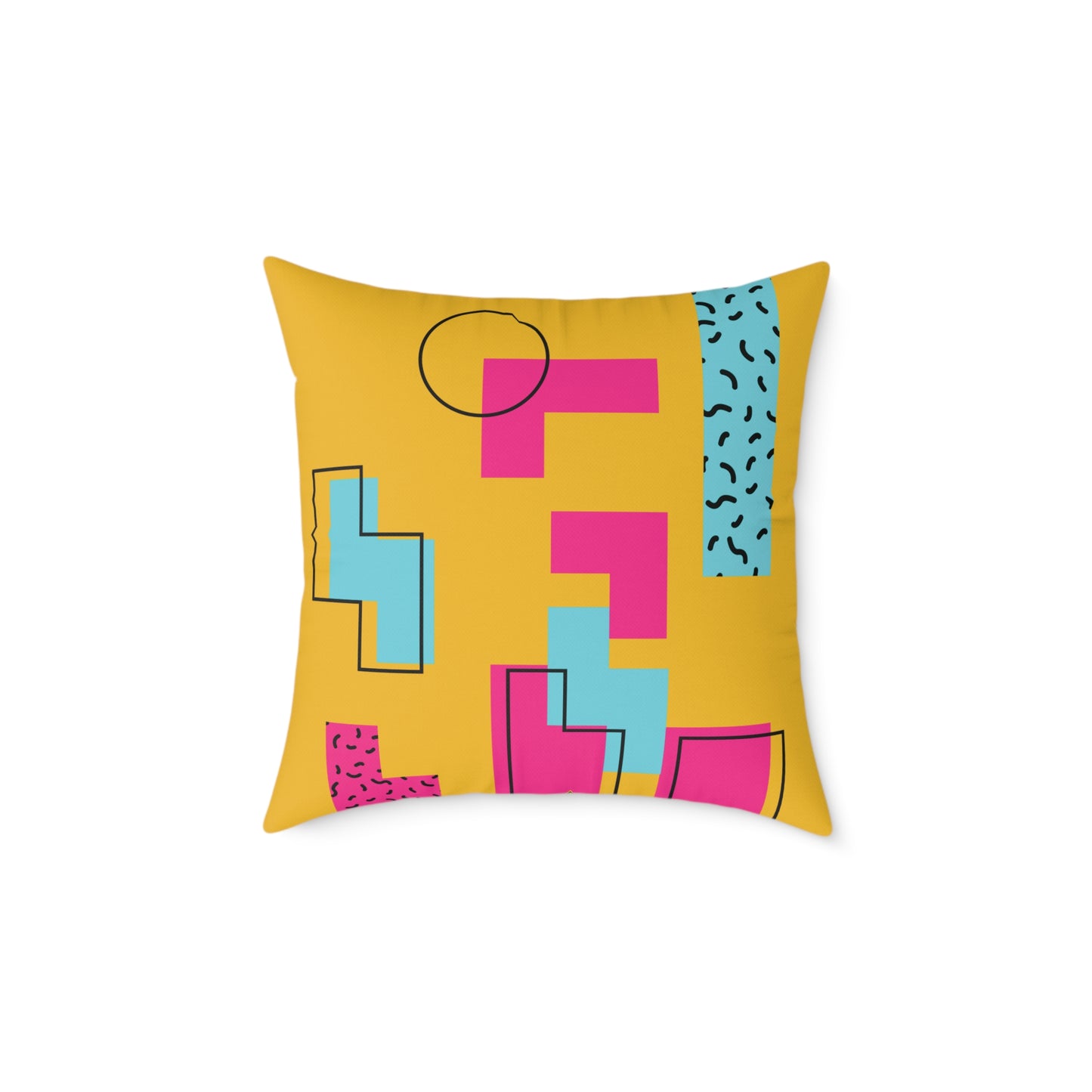 80's Retro Square Pillow - Made Me Design for Nostalgic Home Decor