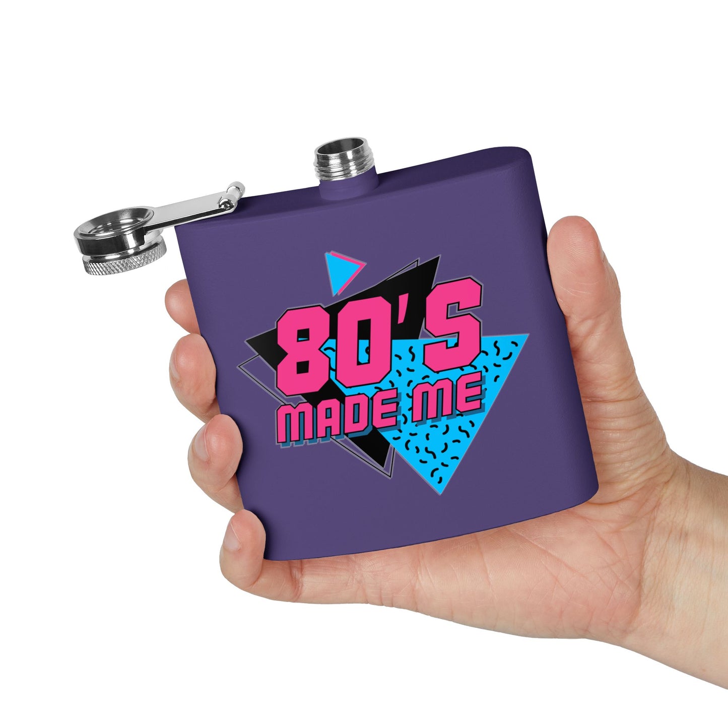 Retro 80's Flask - 6oz Stainless Steel Drinkware