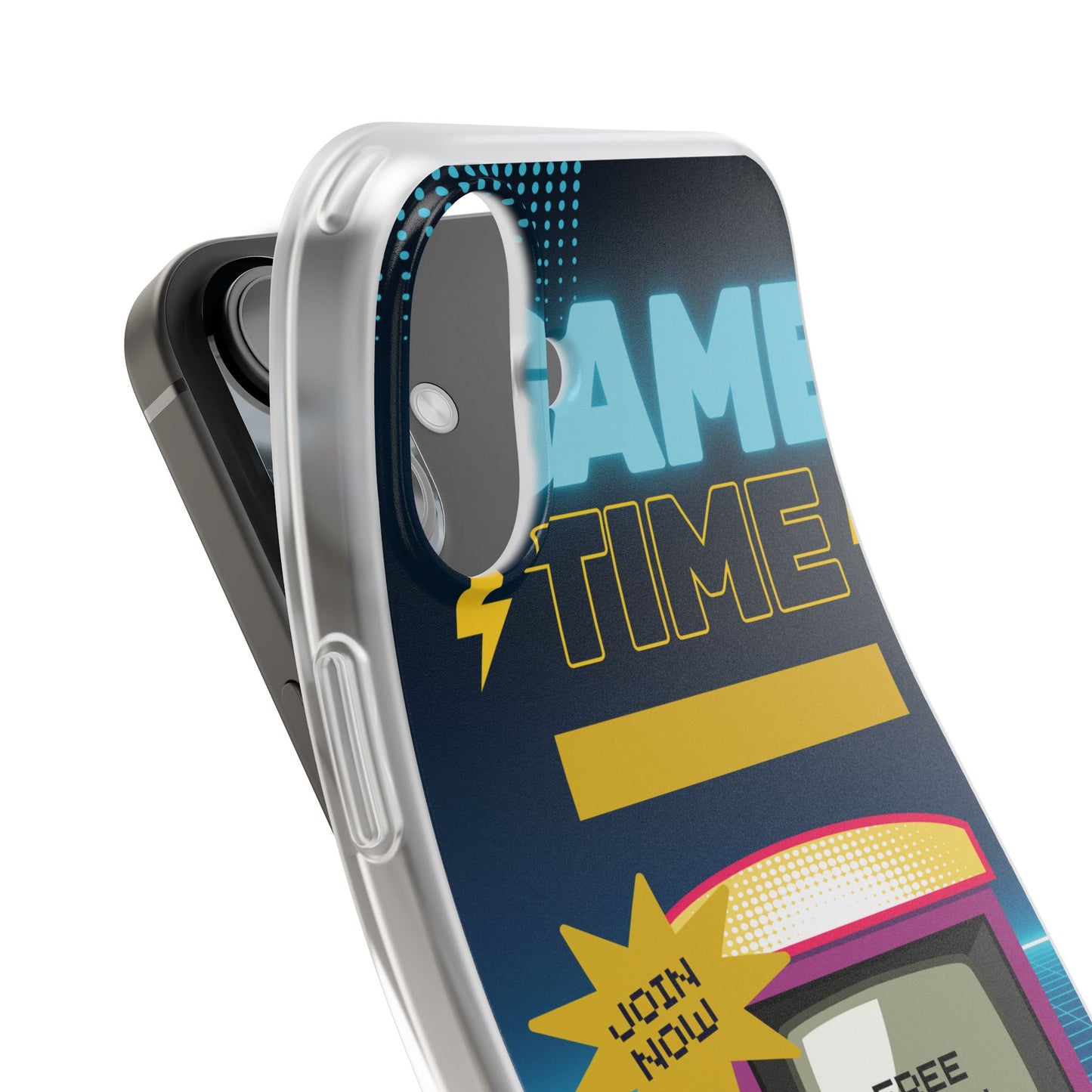 Retro Arcade Game Time Phone Case — 'Game Time' Flexi Phone Cover