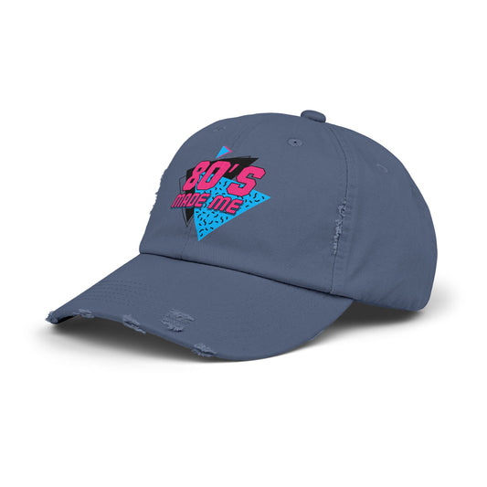 Retro 80's Distressed Cap - Vintage Style Hat for Nostalgic Vibes