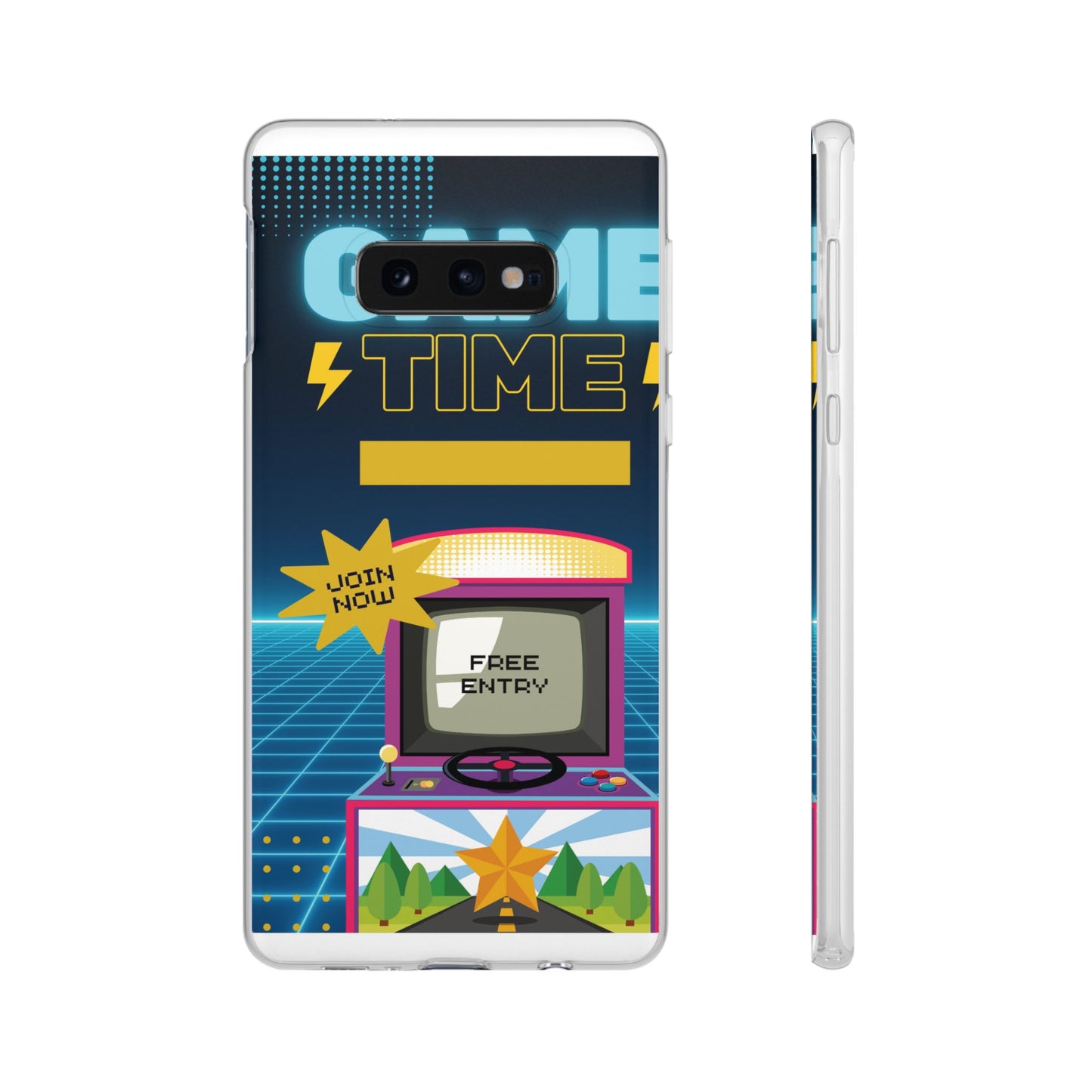 Retro Arcade Game Time Phone Case — 'Game Time' Flexi Phone Cover