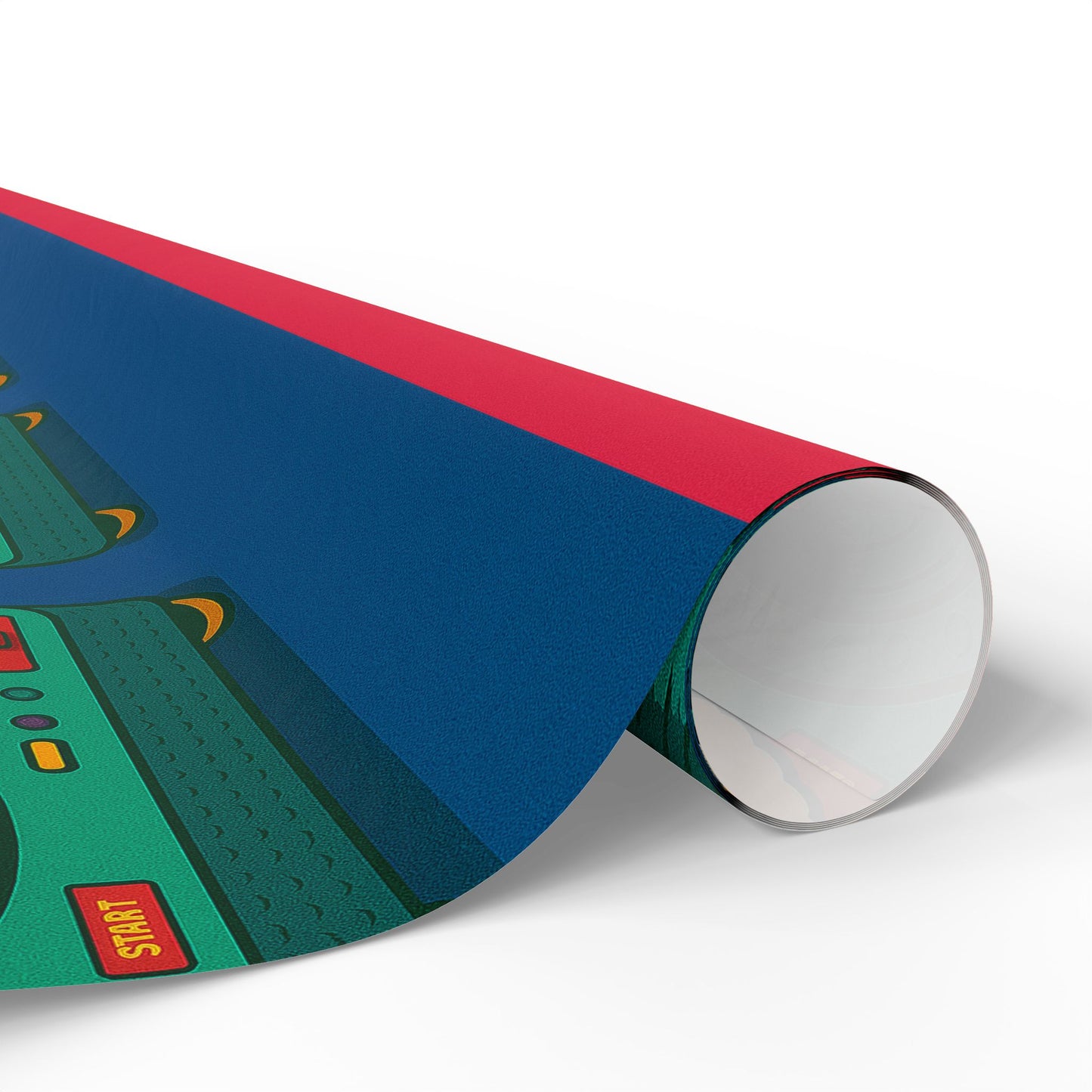 Retro Boombox Christmas Wrapping Paper — Vintage Radio with Santa Hat Holiday Gift Wrap