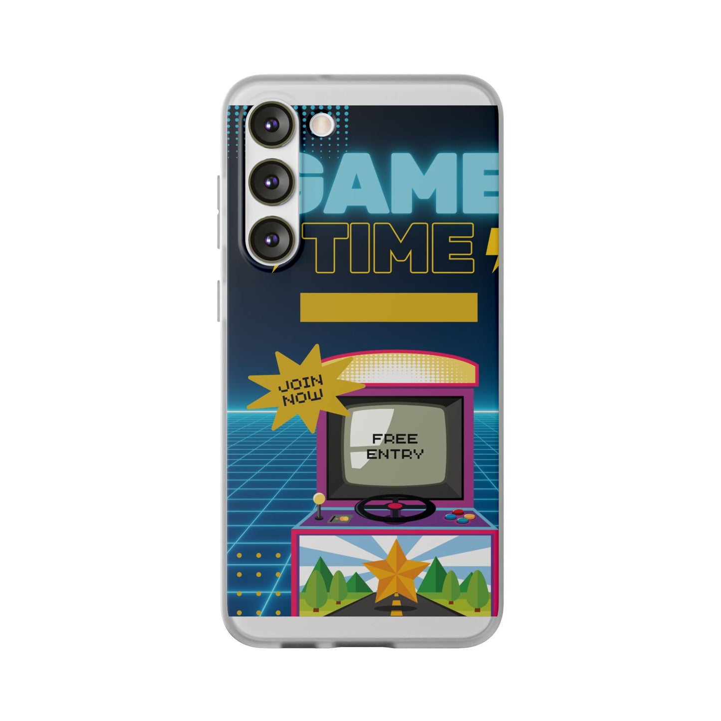 Retro Arcade Game Time Phone Case — 'Game Time' Flexi Phone Cover
