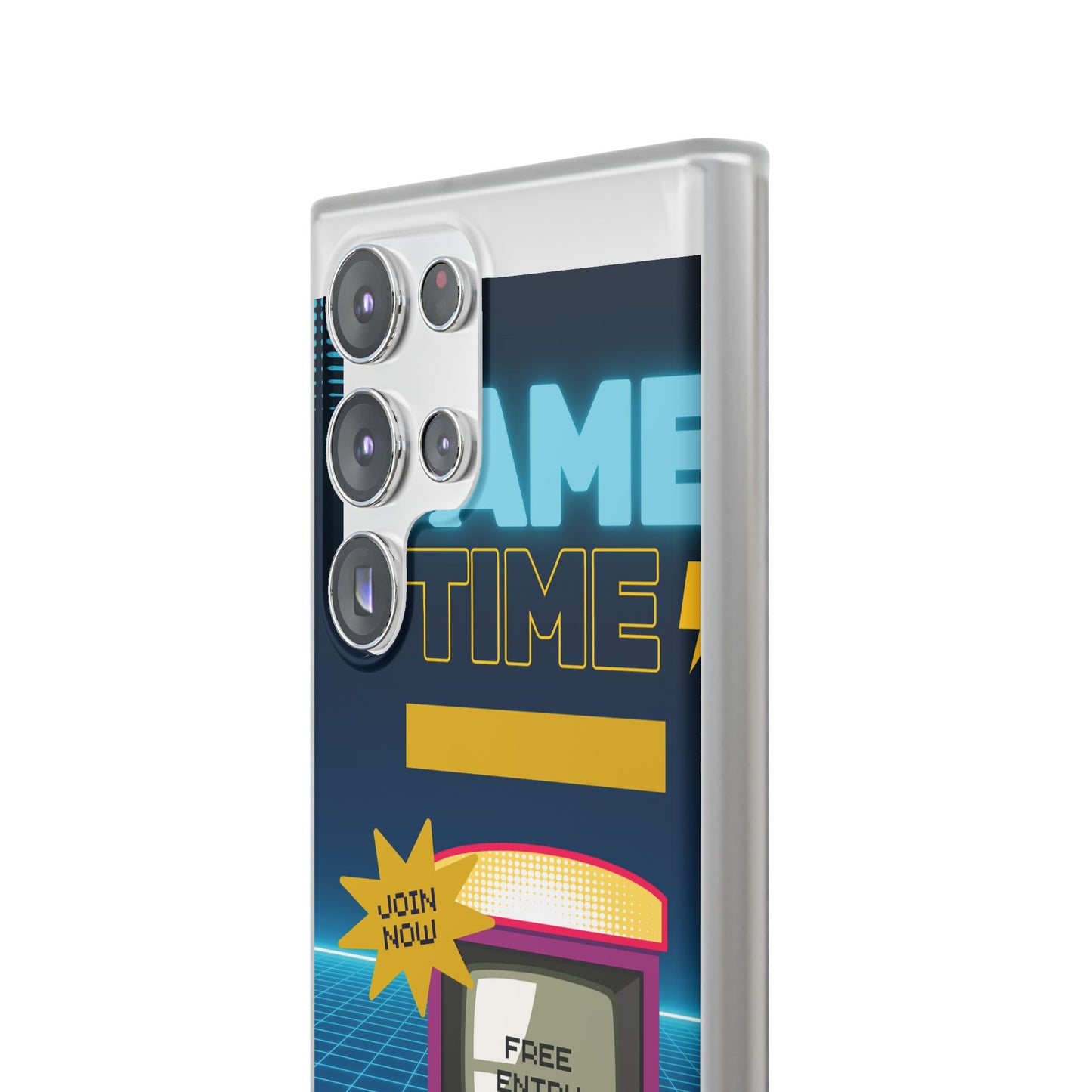 Retro Arcade Game Time Phone Case — 'Game Time' Flexi Phone Cover