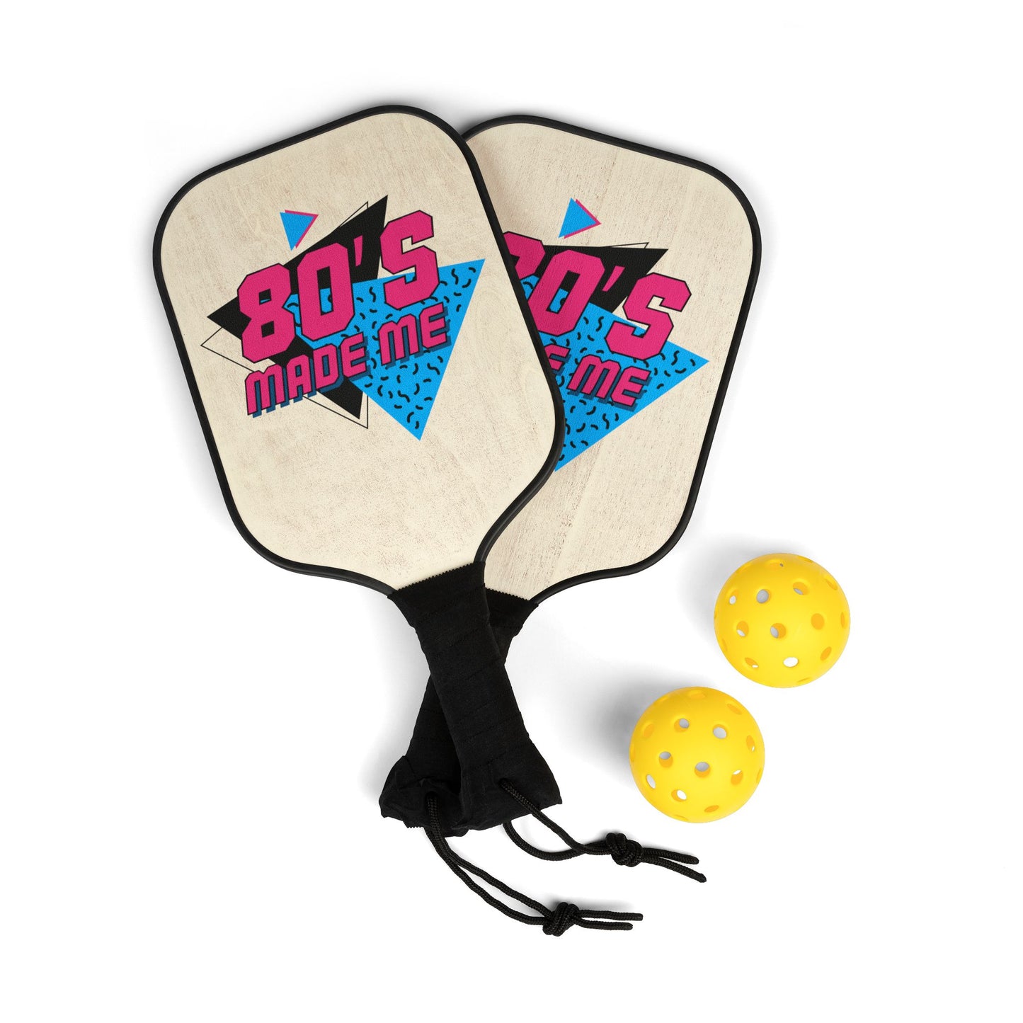 Retro Pickleball Paddle Set - 80s Made Me