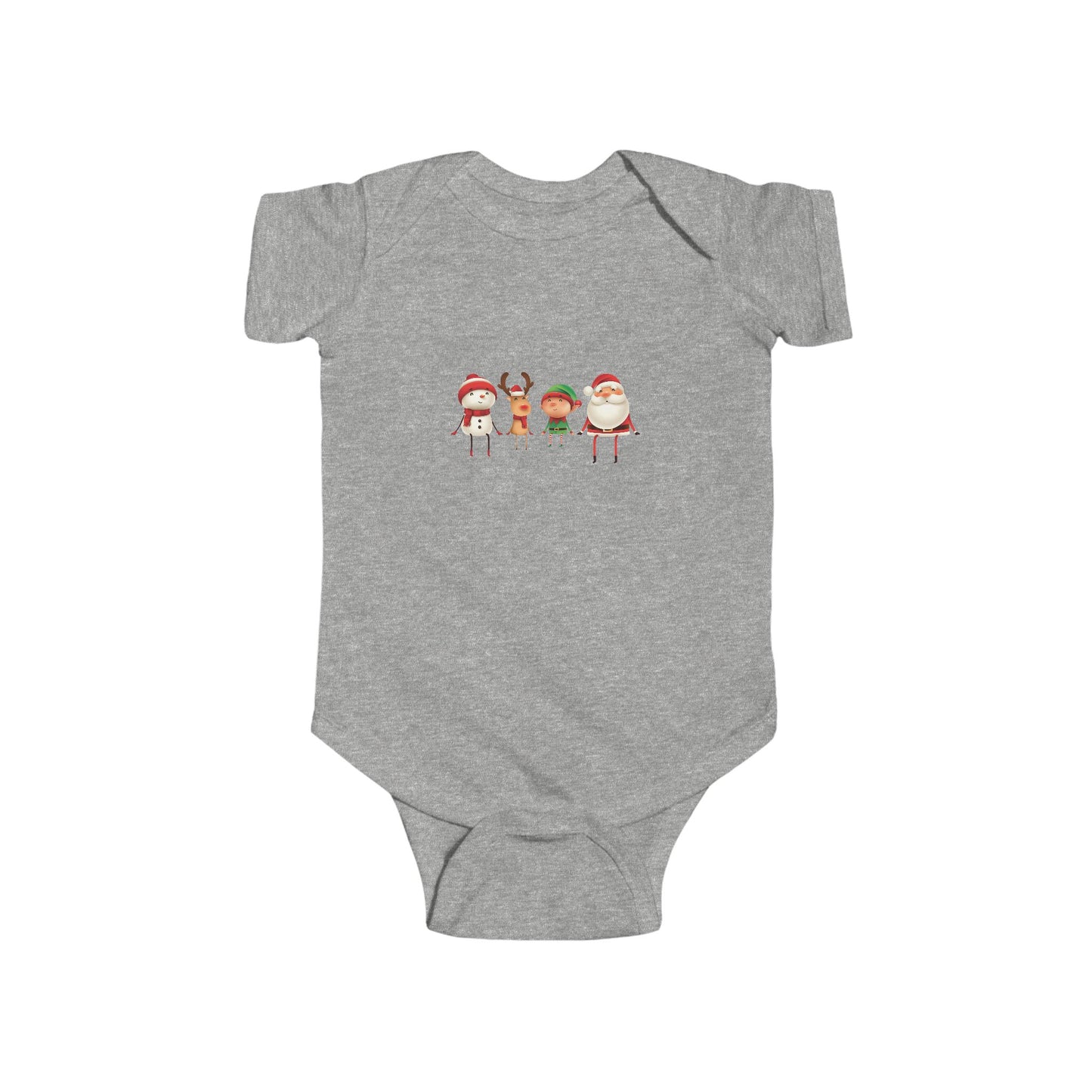 Cute Christmas Crew Infant Bodysuit — Santa, Elf & Friends Holiday Baby Onesie