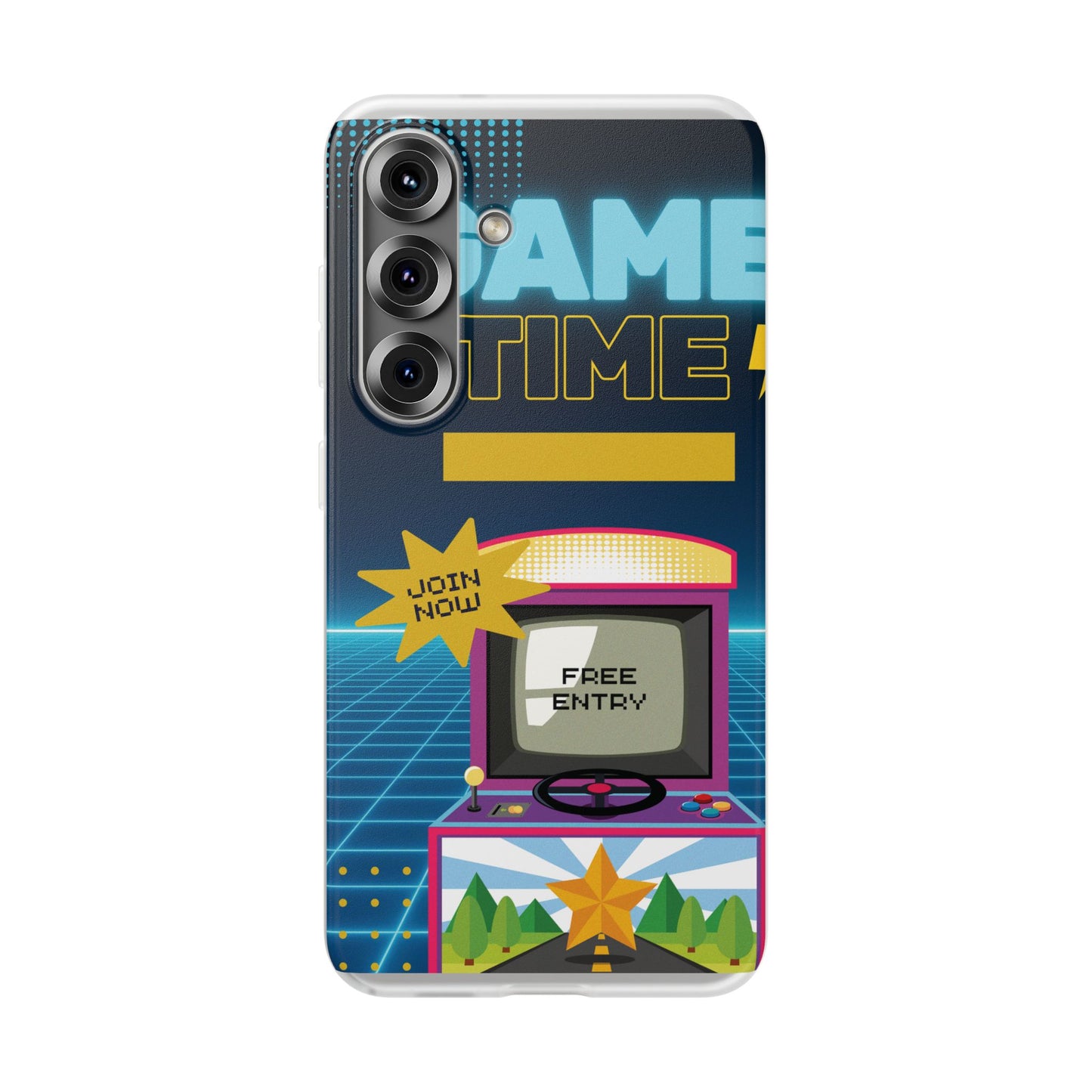 Retro Arcade Game Time Phone Case — 'Game Time' Flexi Phone Cover