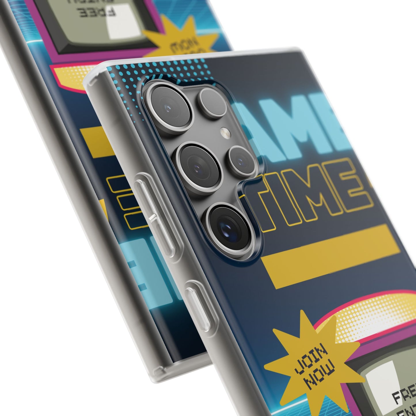 Retro Arcade Game Time Phone Case — 'Game Time' Flexi Phone Cover