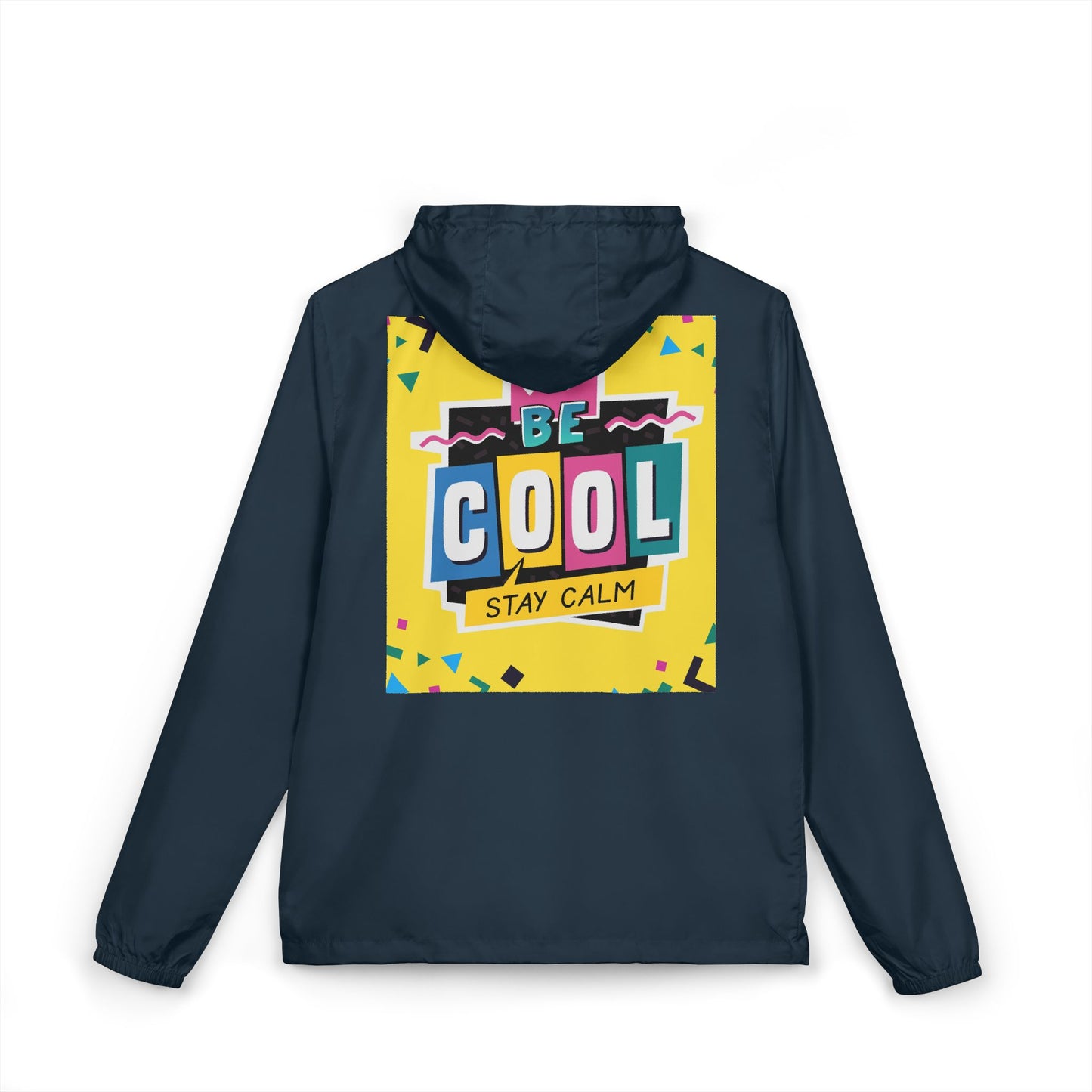 Windbreaker Jacket — 'Be Cool Stay Calm' Retro 90s Graphic