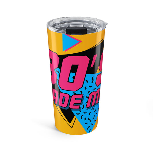 Retro 80s Style Tumbler 20oz - Fun and Colorful Travel Mug