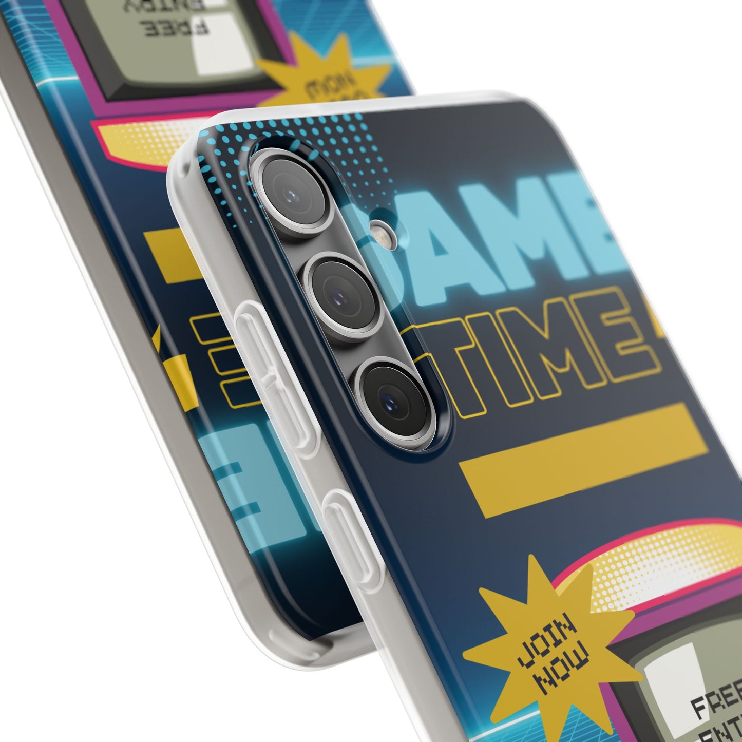 Retro Arcade Game Time Phone Case — 'Game Time' Flexi Phone Cover