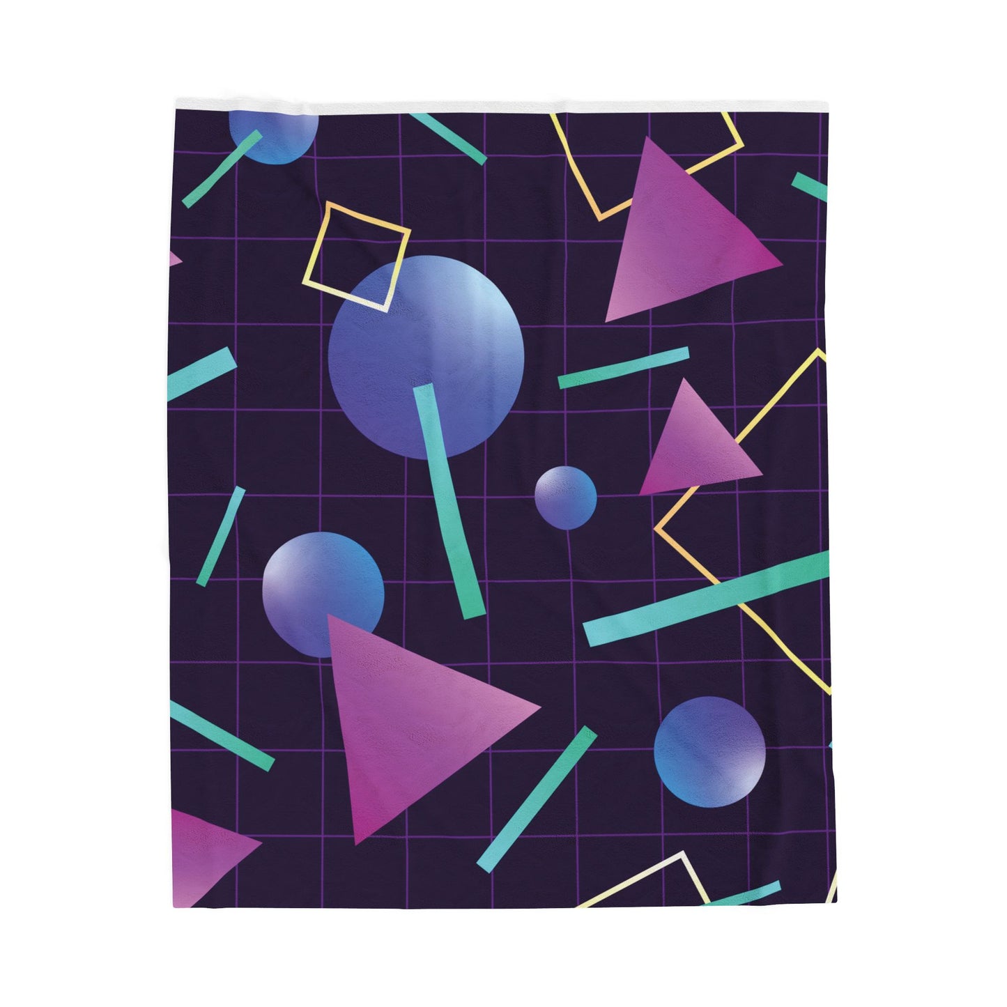 Geometric Pattern Velveteen Plush Blanket - Cozy Sofa Throw for Home Decor