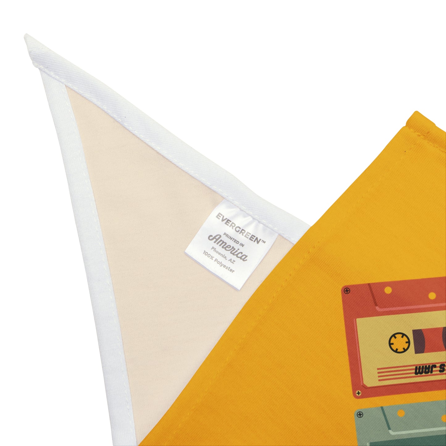 Retro Cassette Pet Bandana — Vintage 80s Music Dog & Cat Accessory
