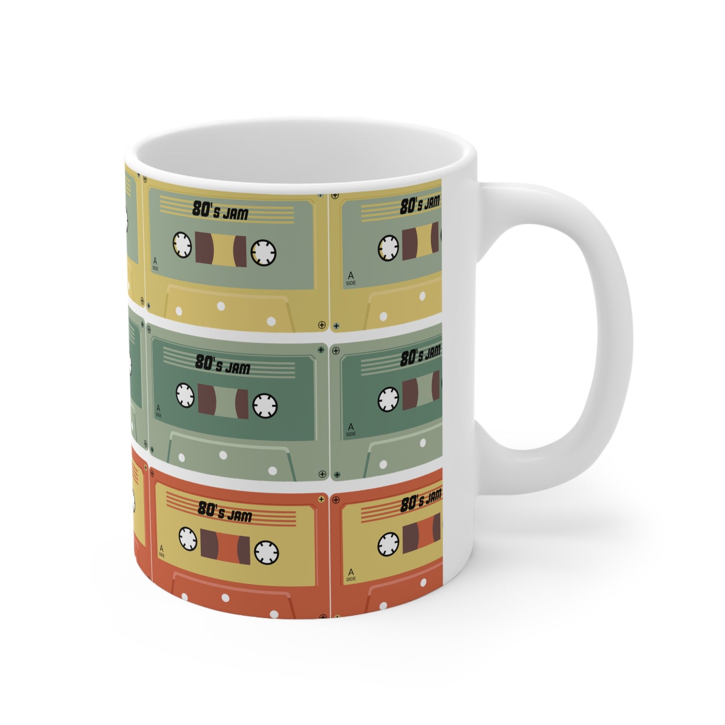 Retro Cassette Tape Coffee Mug — 11oz & 15oz Vintage 80s Music Design
