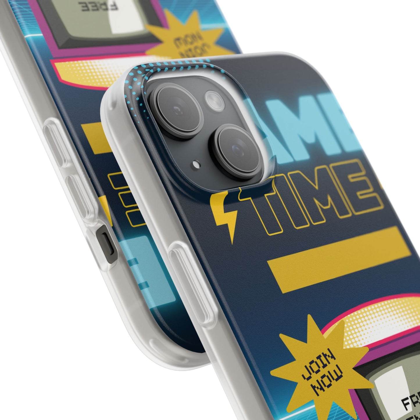 Retro Arcade Game Time Phone Case — 'Game Time' Flexi Phone Cover