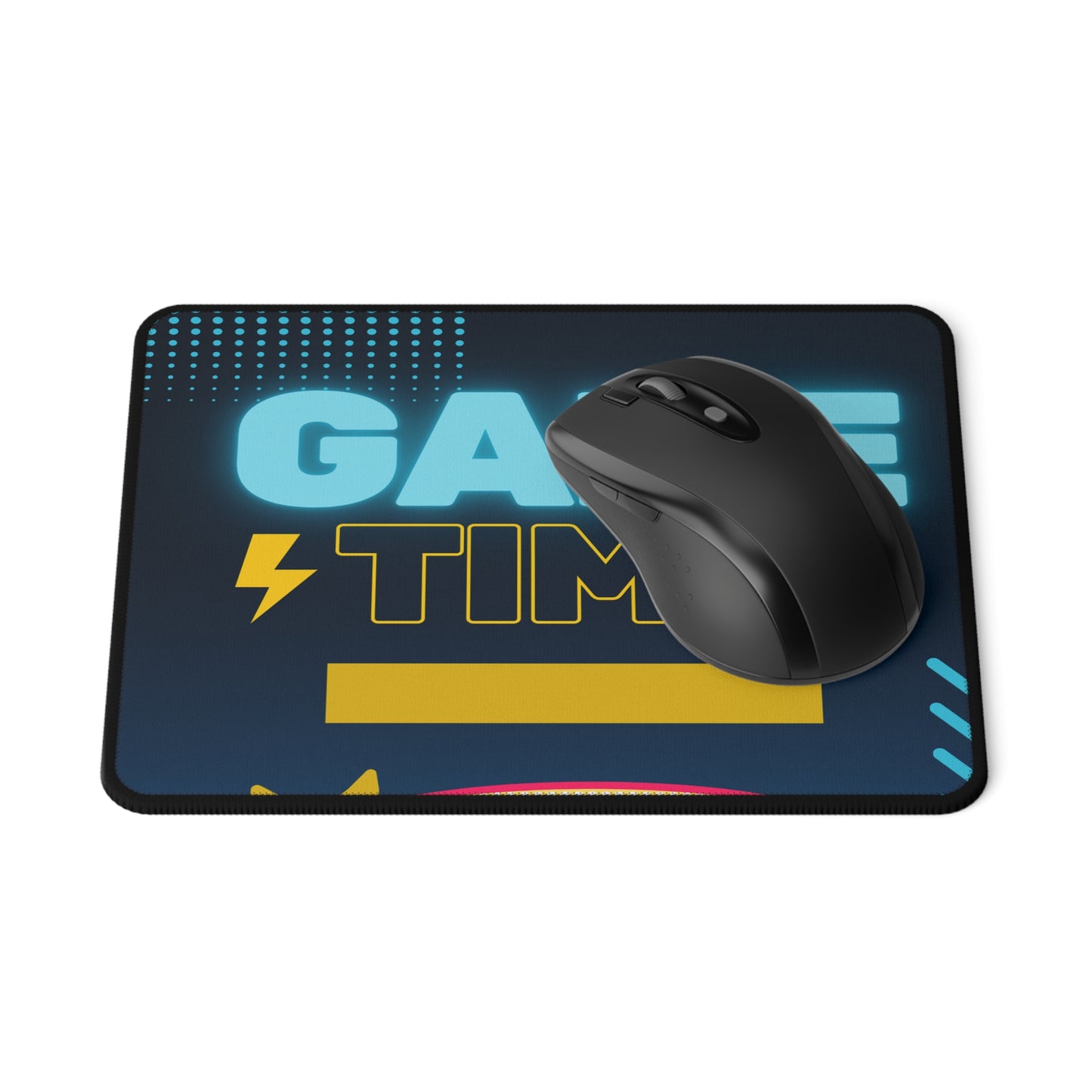Game Time Non-Slip Gaming Mouse Pad — Neon Lightning Design