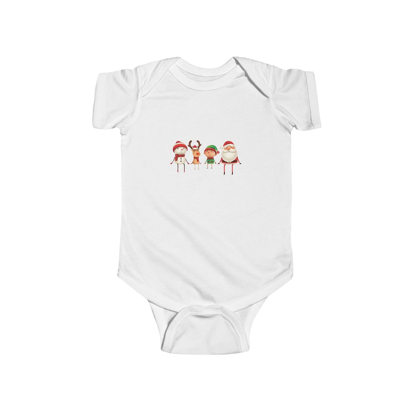 Cute Christmas Crew Infant Bodysuit — Santa, Elf & Friends Holiday Baby Onesie