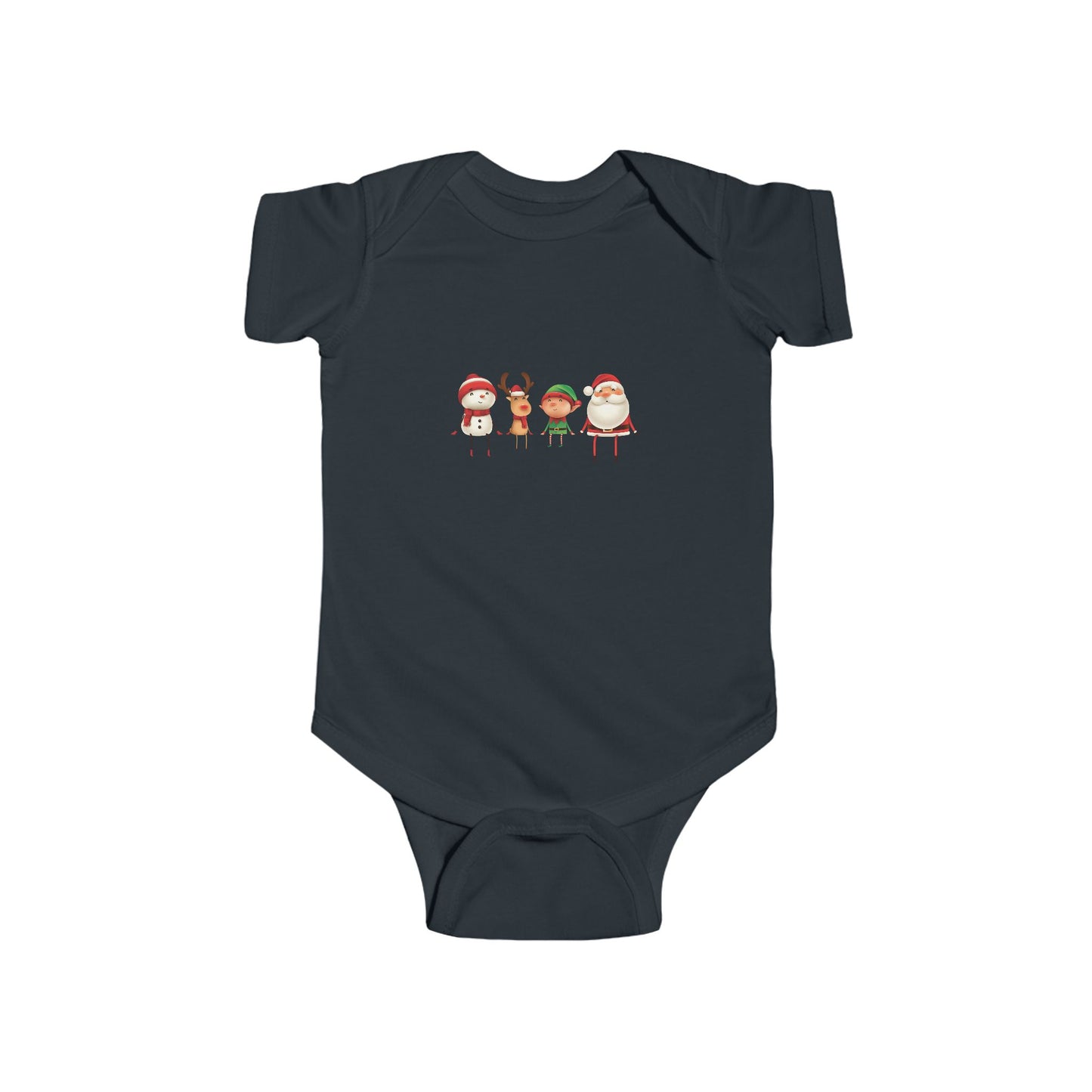 Cute Christmas Crew Infant Bodysuit — Santa, Elf & Friends Holiday Baby Onesie