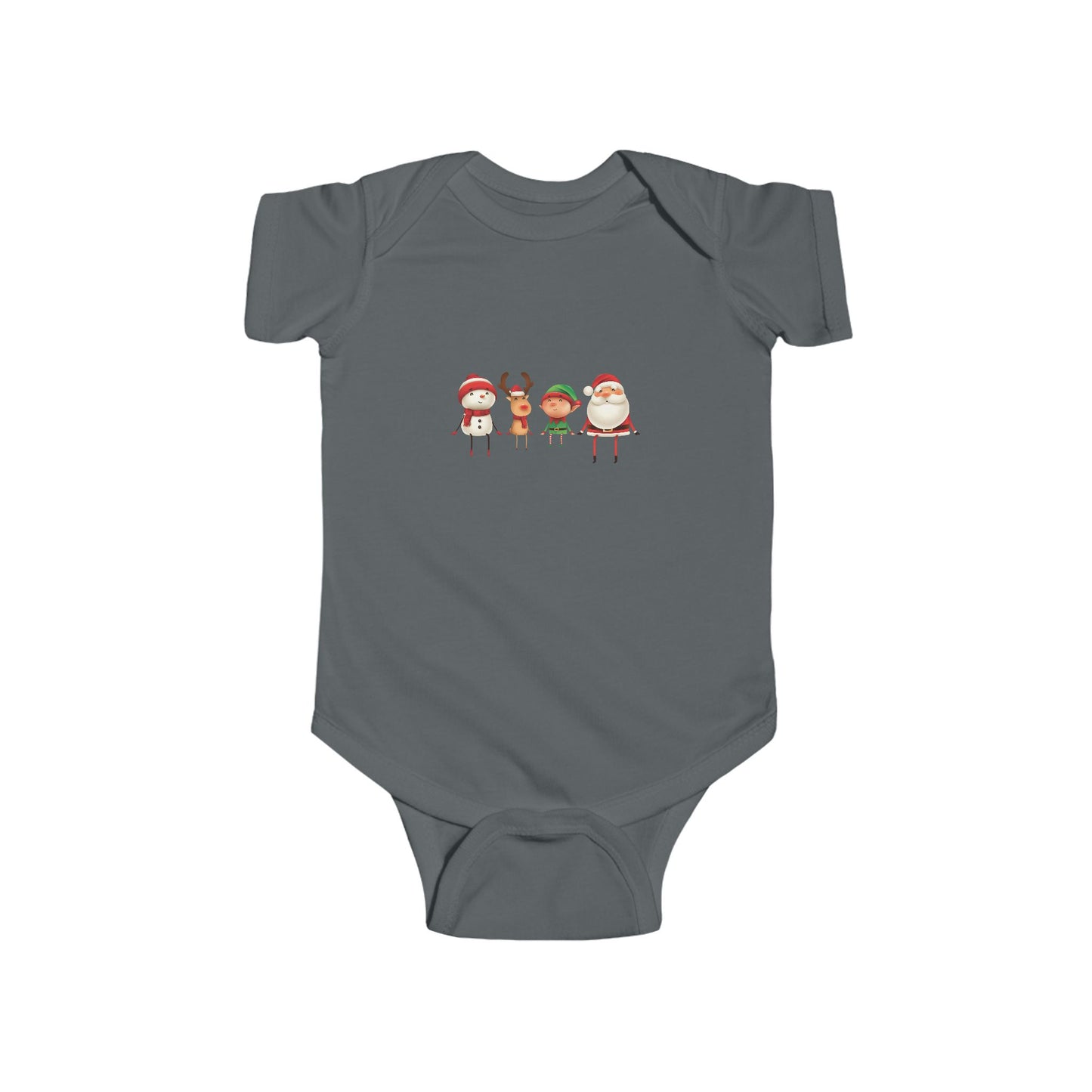 Cute Christmas Crew Infant Bodysuit — Santa, Elf & Friends Holiday Baby Onesie