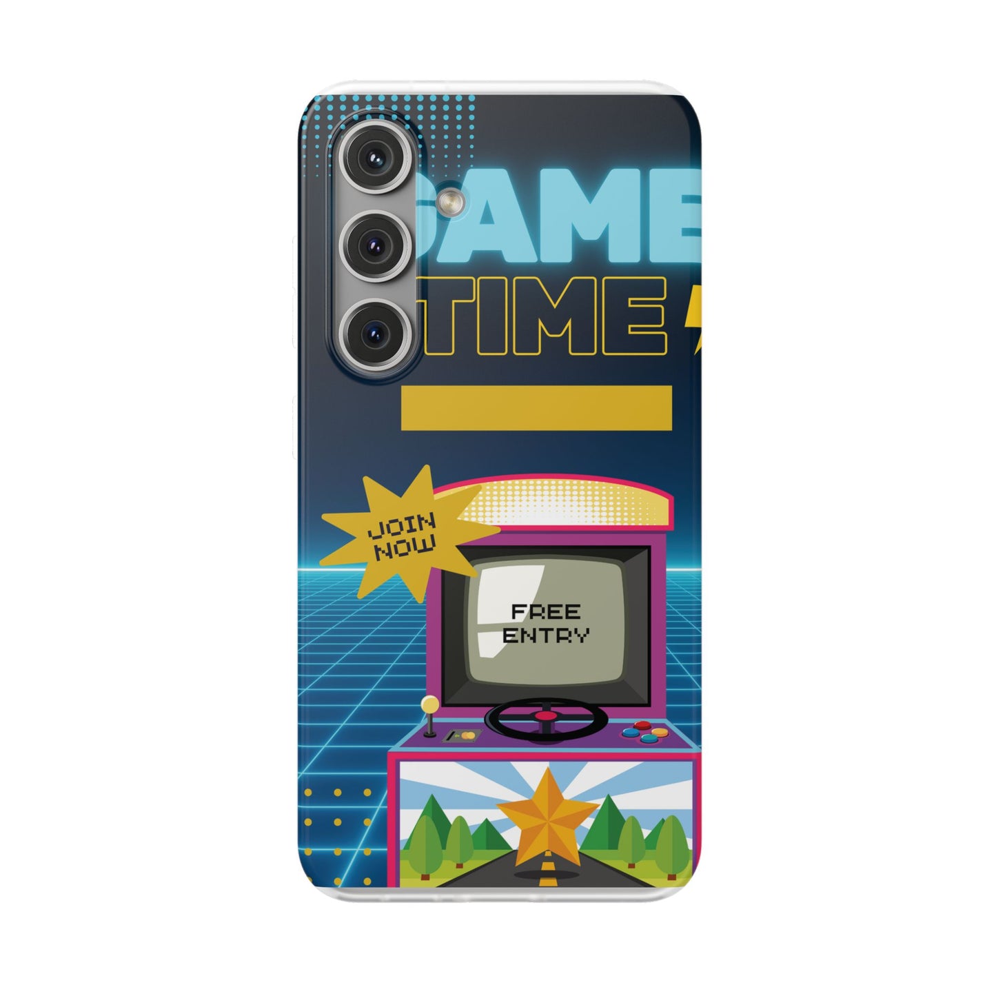 Retro Arcade Game Time Phone Case — 'Game Time' Flexi Phone Cover