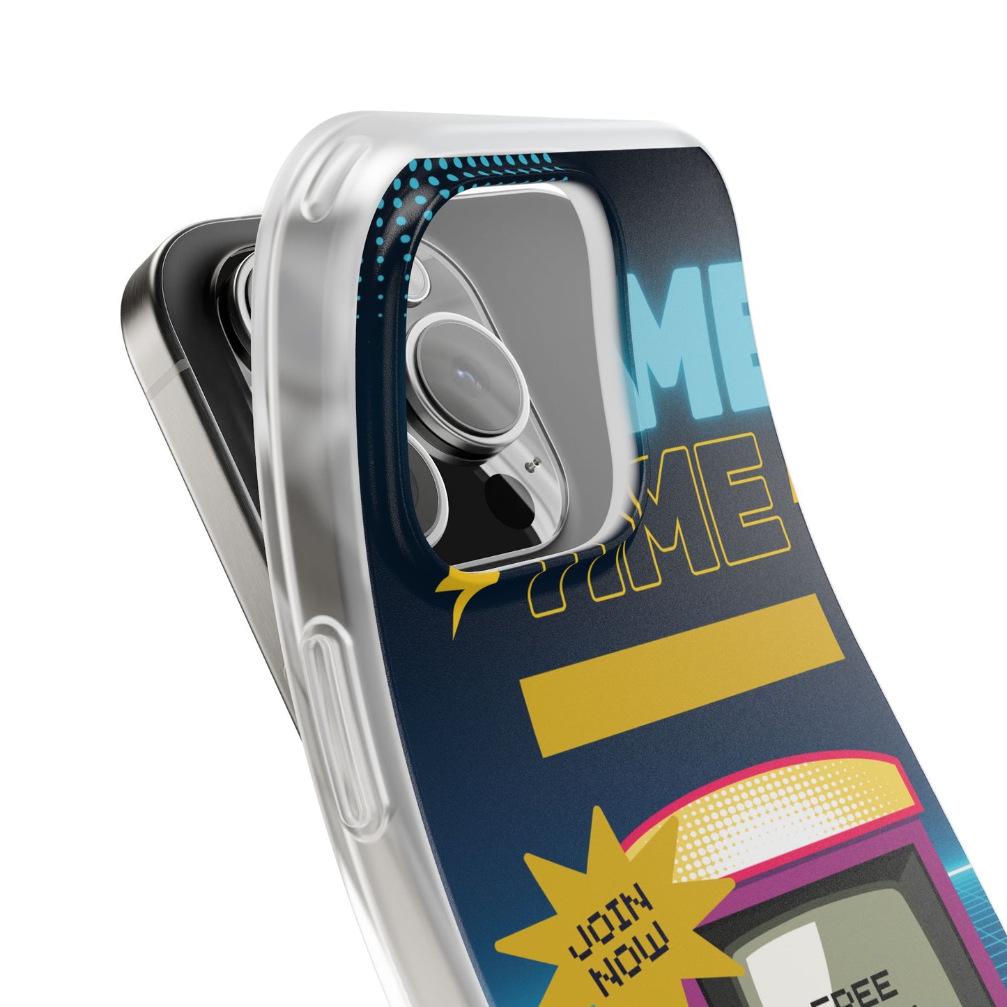 Retro Arcade Game Time Phone Case — 'Game Time' Flexi Phone Cover